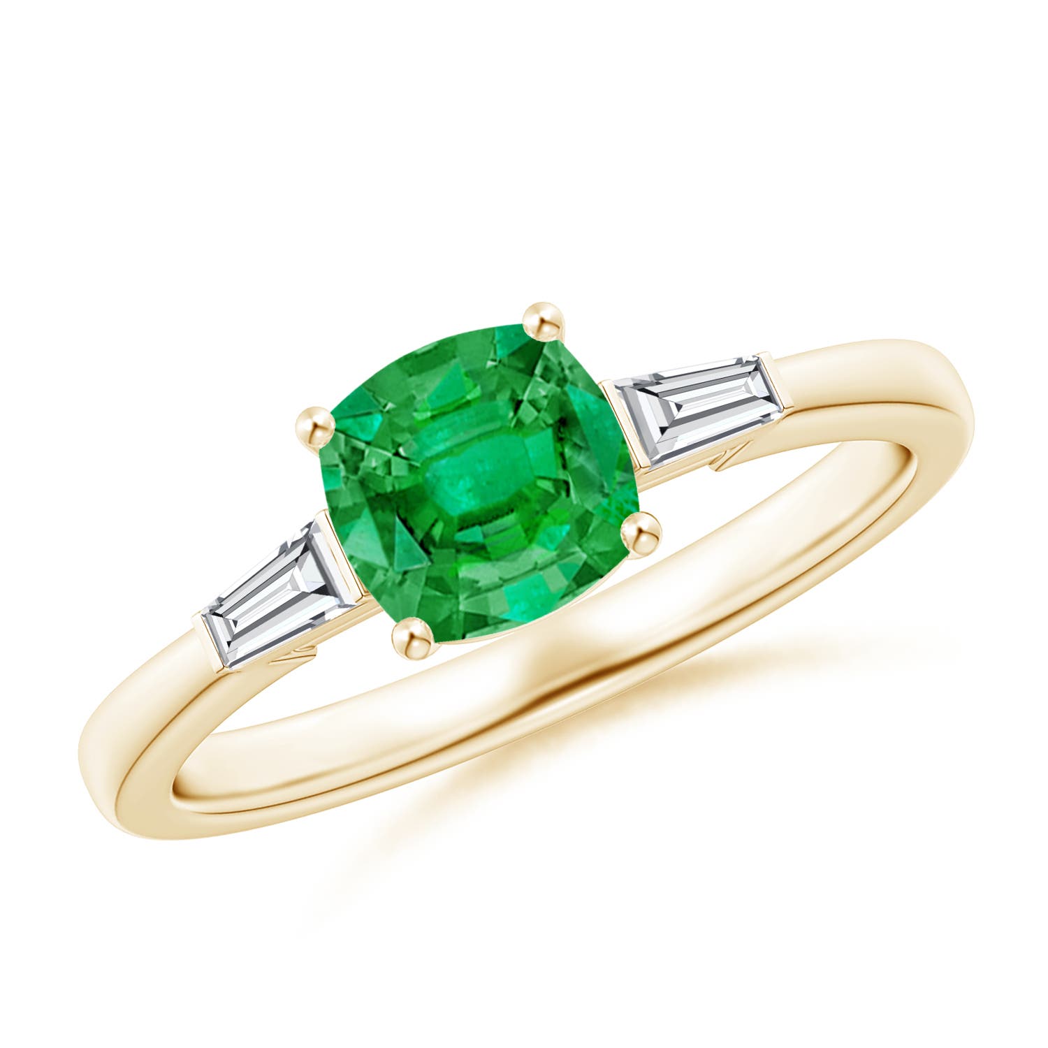 AAA - Emerald / 1.13 CT / 14 KT Yellow Gold