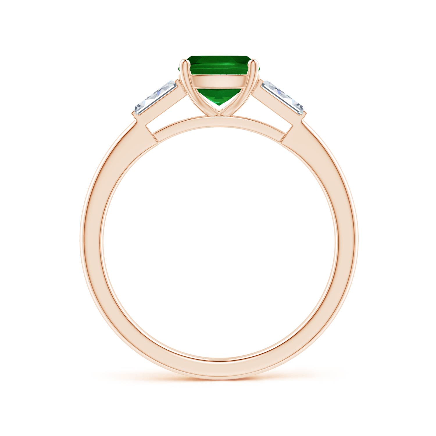 AAAA - Emerald / 1.13 CT / 14 KT Rose Gold