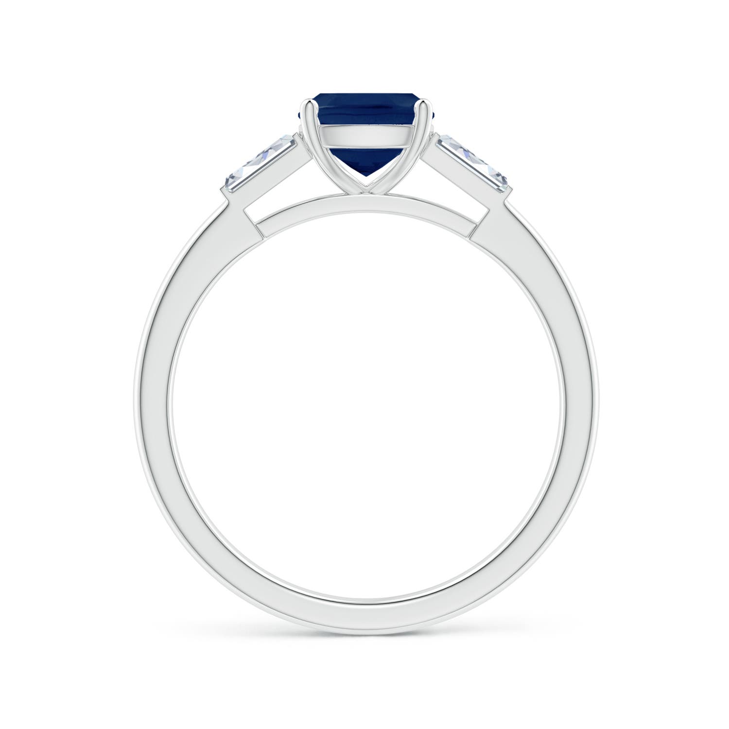 A - Blue Sapphire / 1.3 CT / 14 KT White Gold