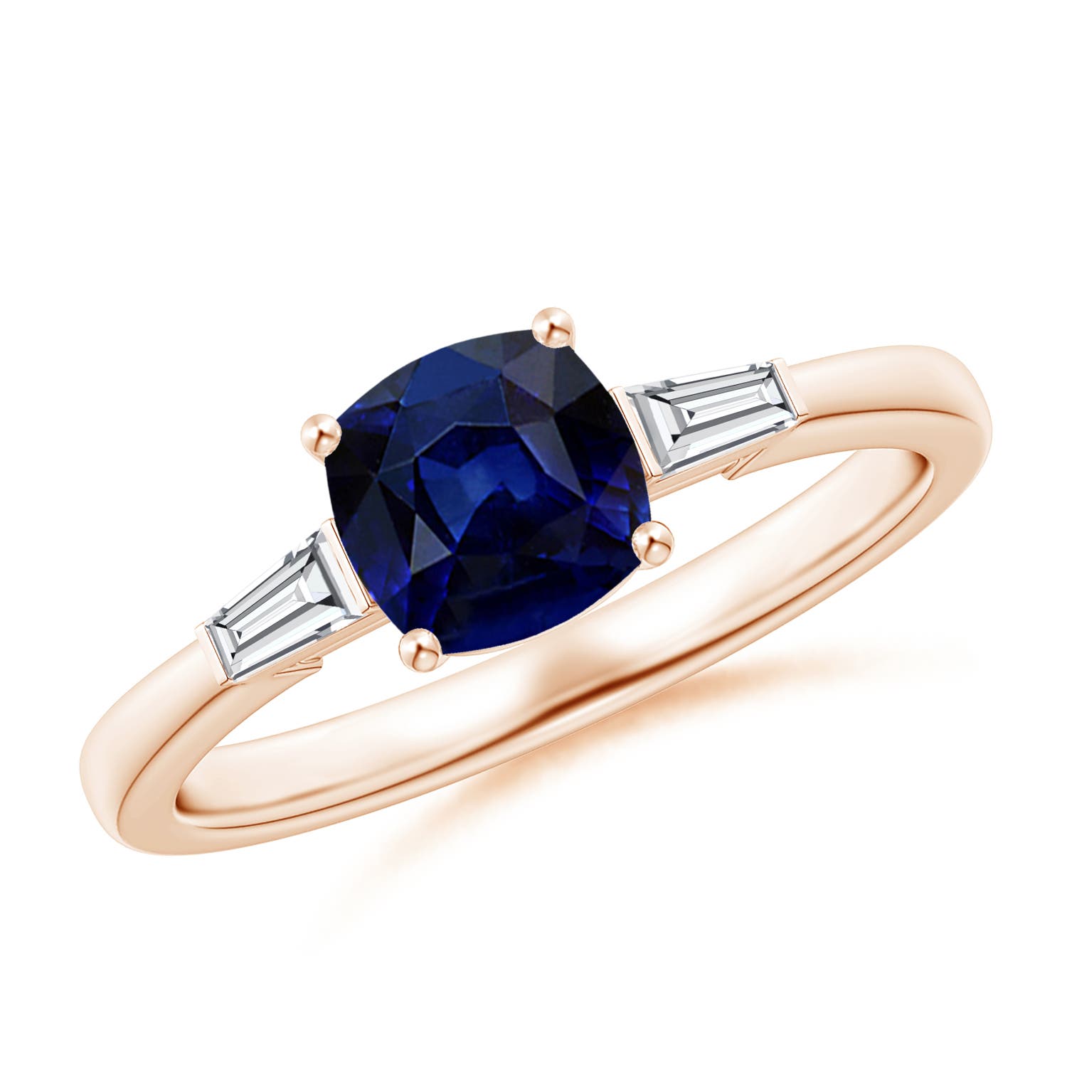 AAA - Blue Sapphire / 1.3 CT / 14 KT Rose Gold