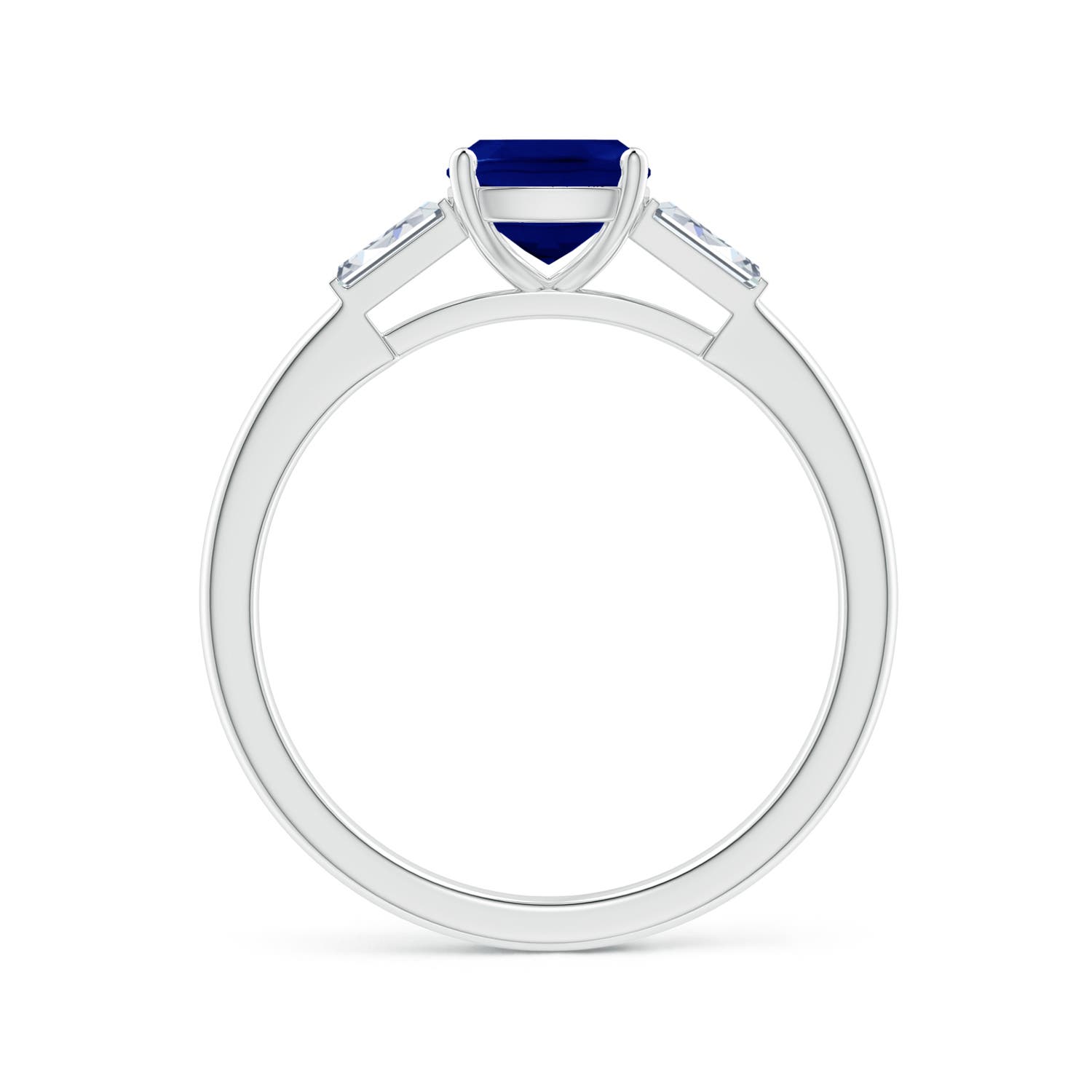 AAA - Blue Sapphire / 1.3 CT / 14 KT White Gold