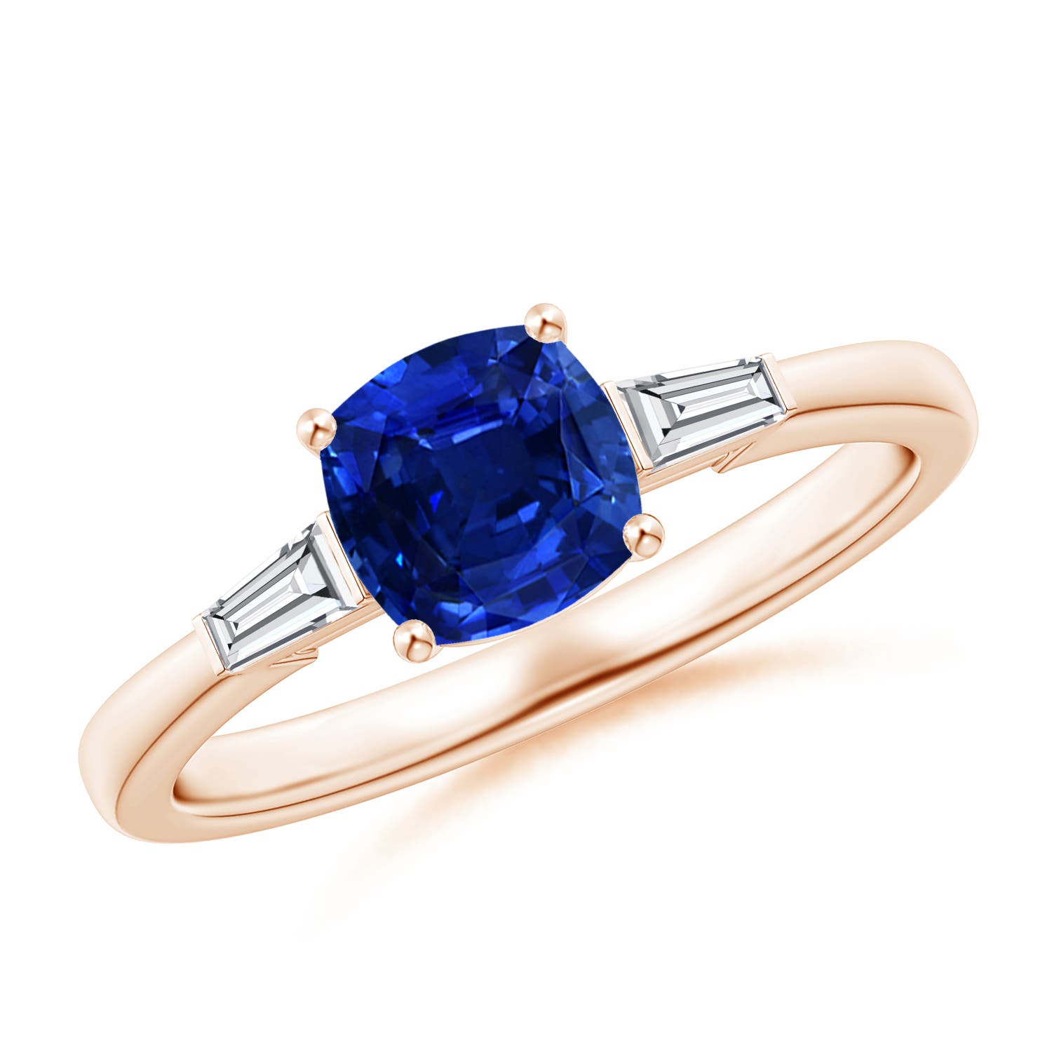 AAAA - Blue Sapphire / 1.3 CT / 14 KT Rose Gold