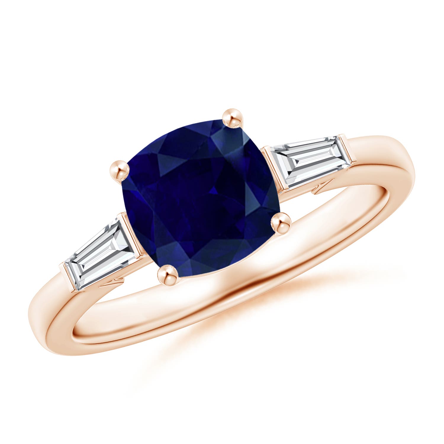 AA - Blue Sapphire / 1.9 CT / 14 KT Rose Gold