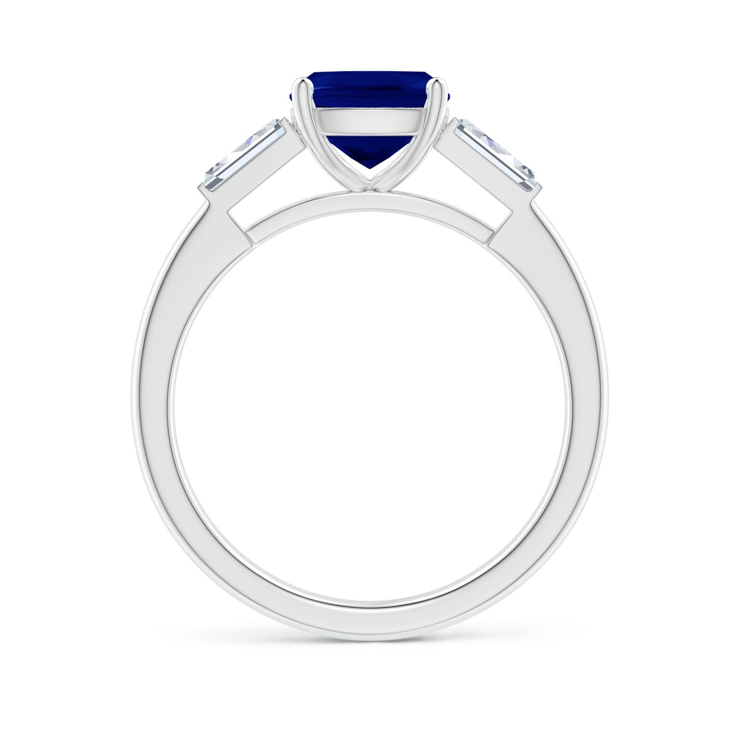 AAA - Blue Sapphire / 1.9 CT / 14 KT White Gold