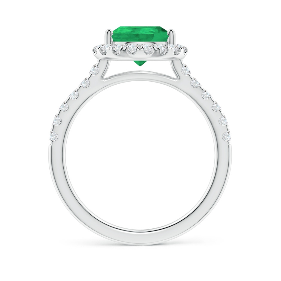 10x8mm A Pear-Shaped Emerald Halo Engagement Ring in White Gold side 199