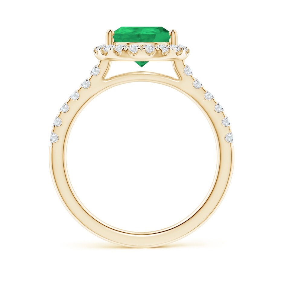10x8mm A Pear-Shaped Emerald Halo Engagement Ring in Yellow Gold side 199