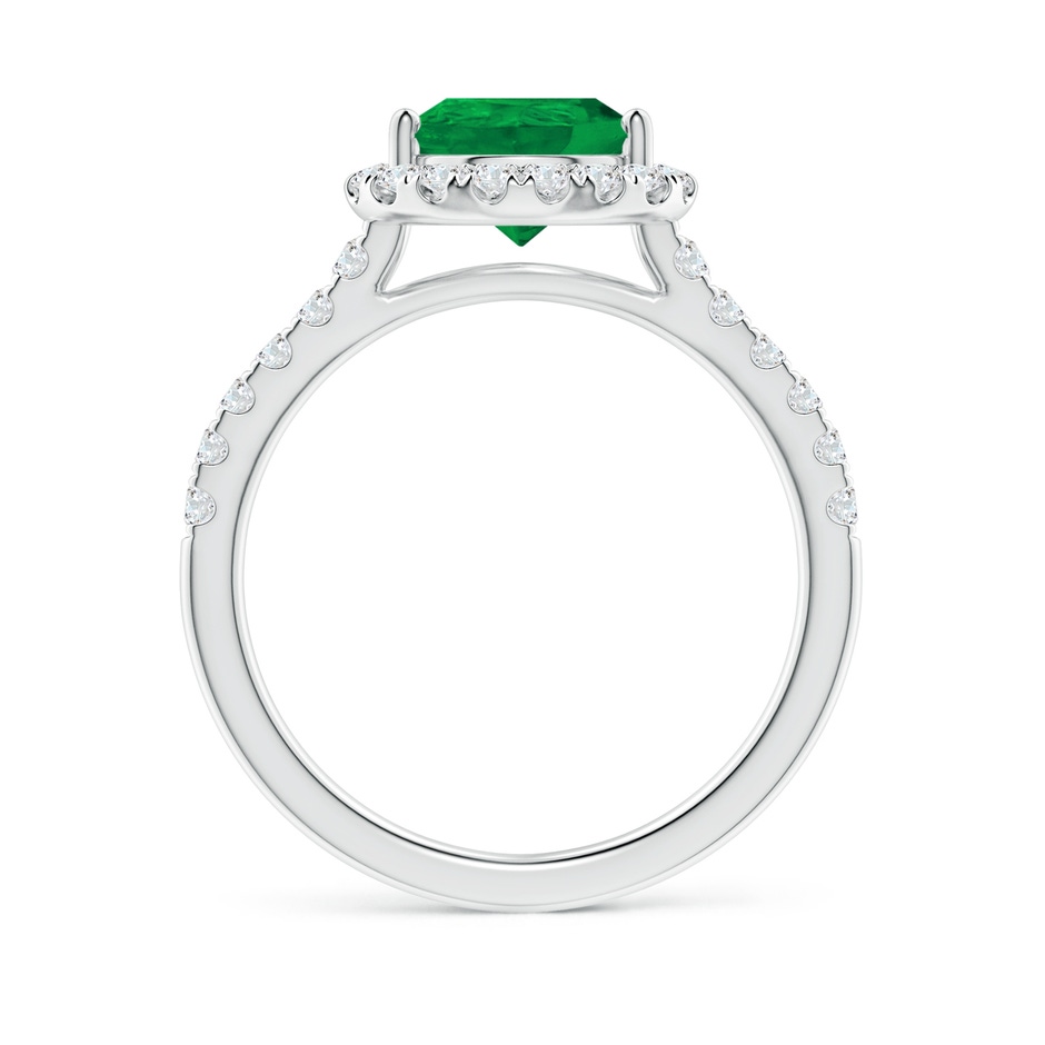 10x8mm AA Pear-Shaped Emerald Halo Engagement Ring in White Gold side 199
