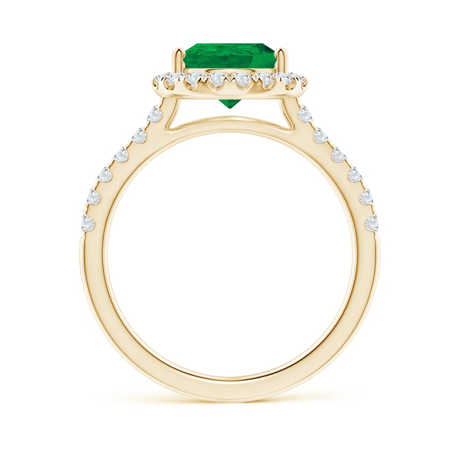 10x8mm AA Pear-Shaped Emerald Halo Engagement Ring in Yellow Gold side 199