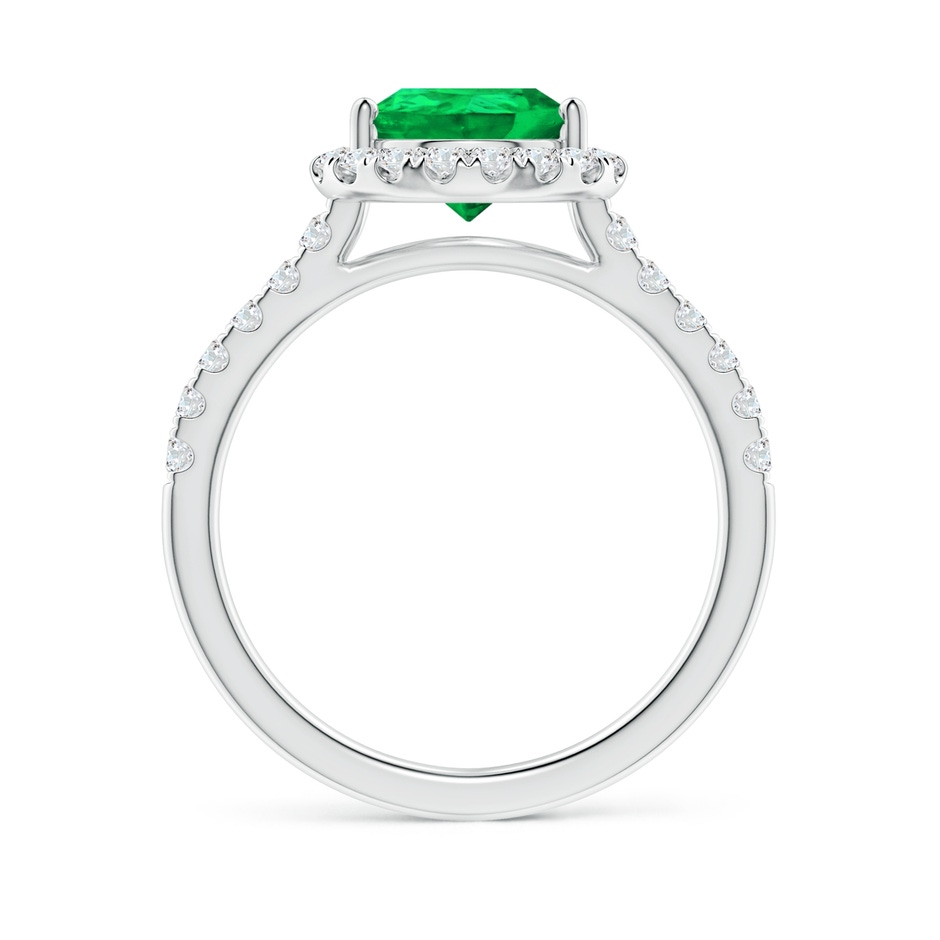 10x8mm AAA Pear-Shaped Emerald Halo Engagement Ring in P950 Platinum side 199