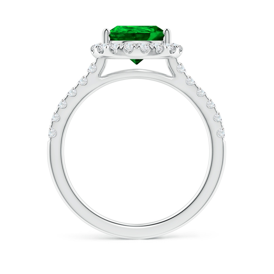 10x8mm AAAA Pear-Shaped Emerald Halo Engagement Ring in P950 Platinum side 199