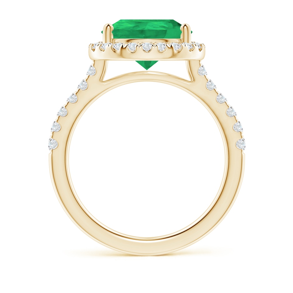 12x10mm A Pear-Shaped Emerald Halo Engagement Ring in Yellow Gold side 199