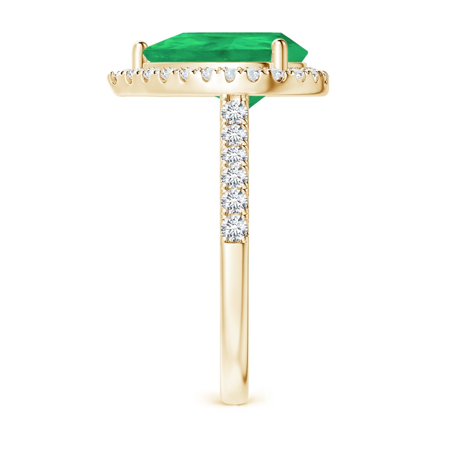 12x10mm A Pear-Shaped Emerald Halo Engagement Ring in Yellow Gold side 299
