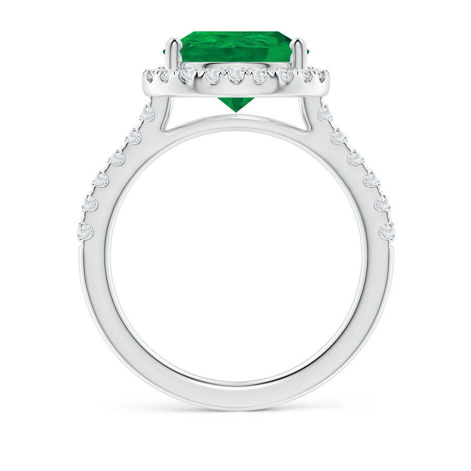 12x10mm AA Pear-Shaped Emerald Halo Engagement Ring in P950 Platinum side 199