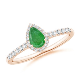 Halo Emerald Halo Rings