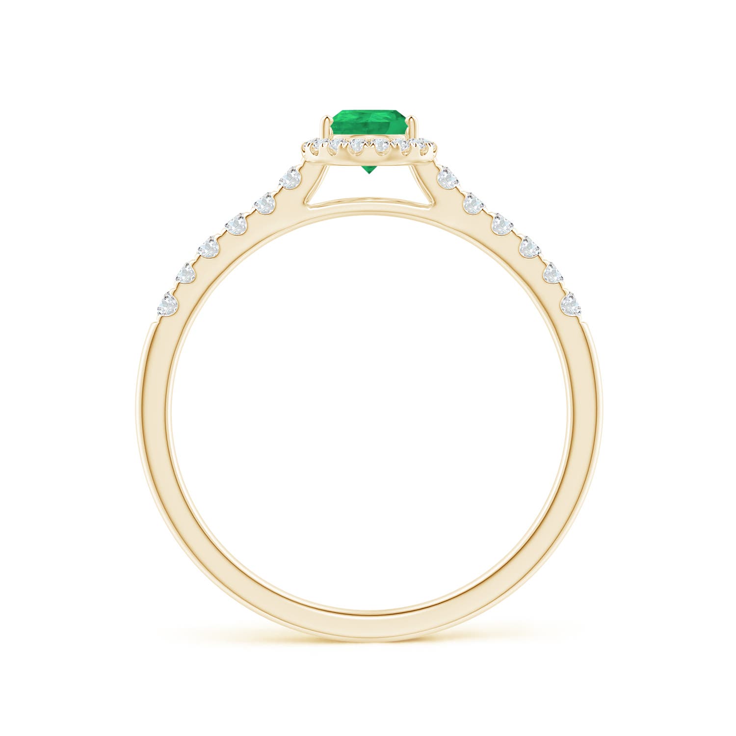 A - Emerald / 0.56 CT / 14 KT Yellow Gold