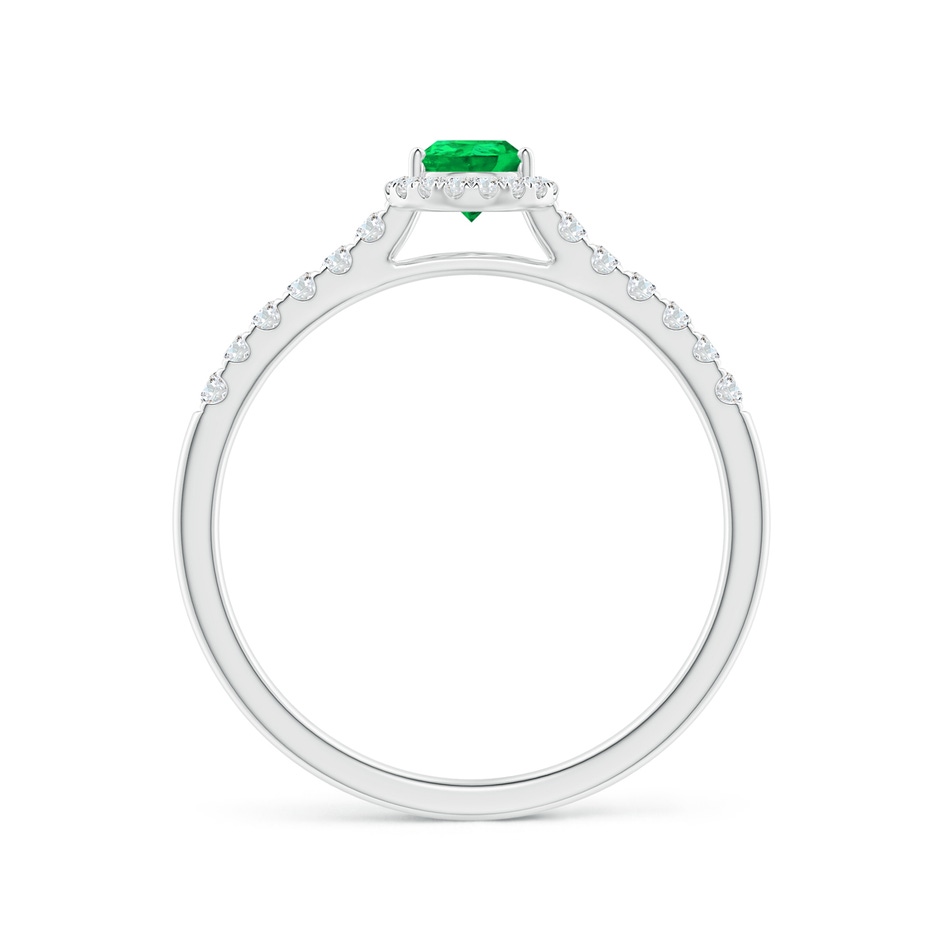 6x4mm AAA Pear-Shaped Emerald Halo Engagement Ring in White Gold side 199