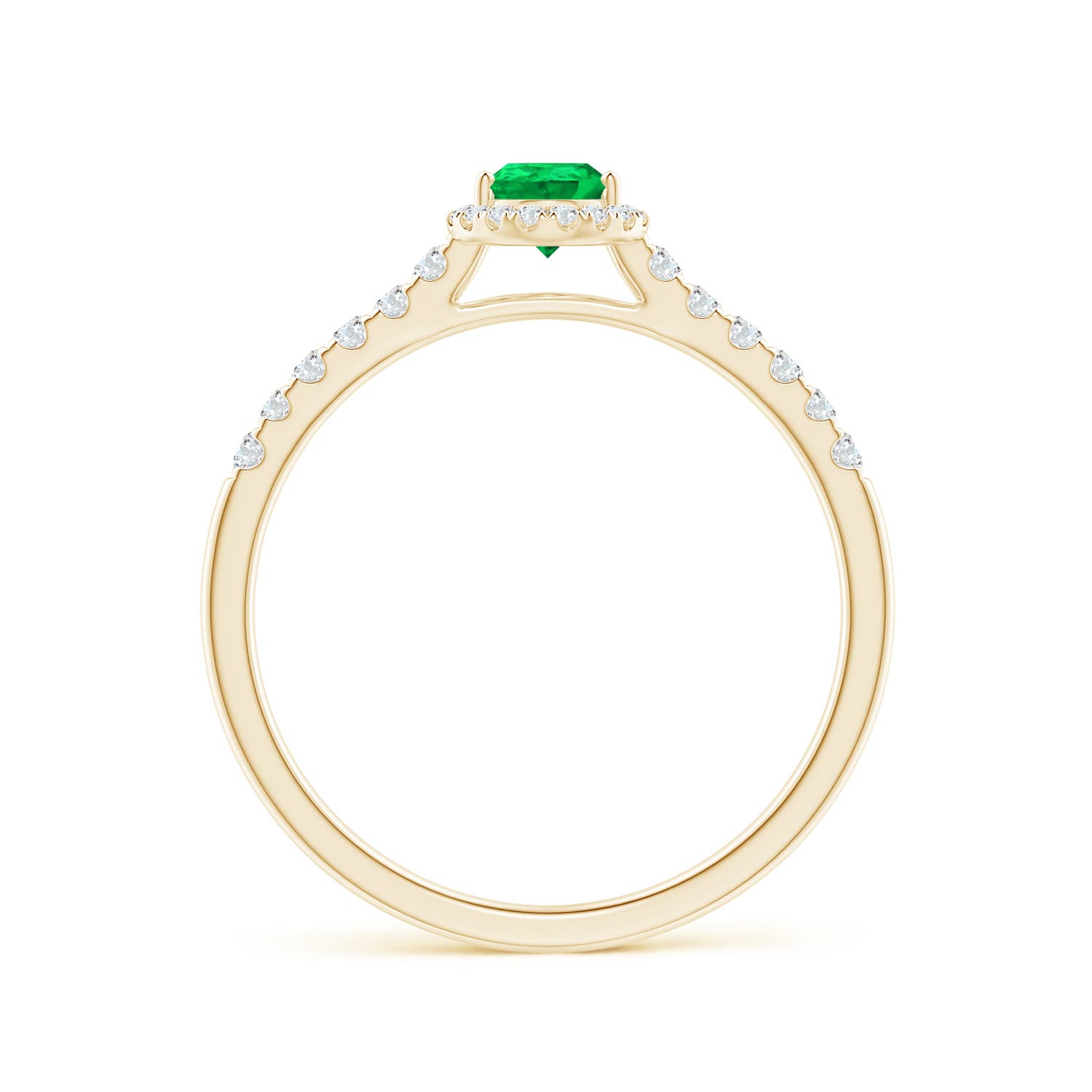AAA - Emerald / 0.56 CT / 14 KT Yellow Gold