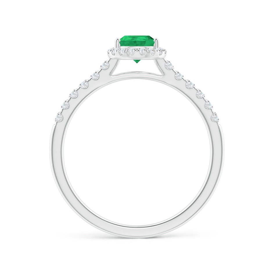 7x5mm A Pear-Shaped Emerald Halo Engagement Ring in P950 Platinum side 199
