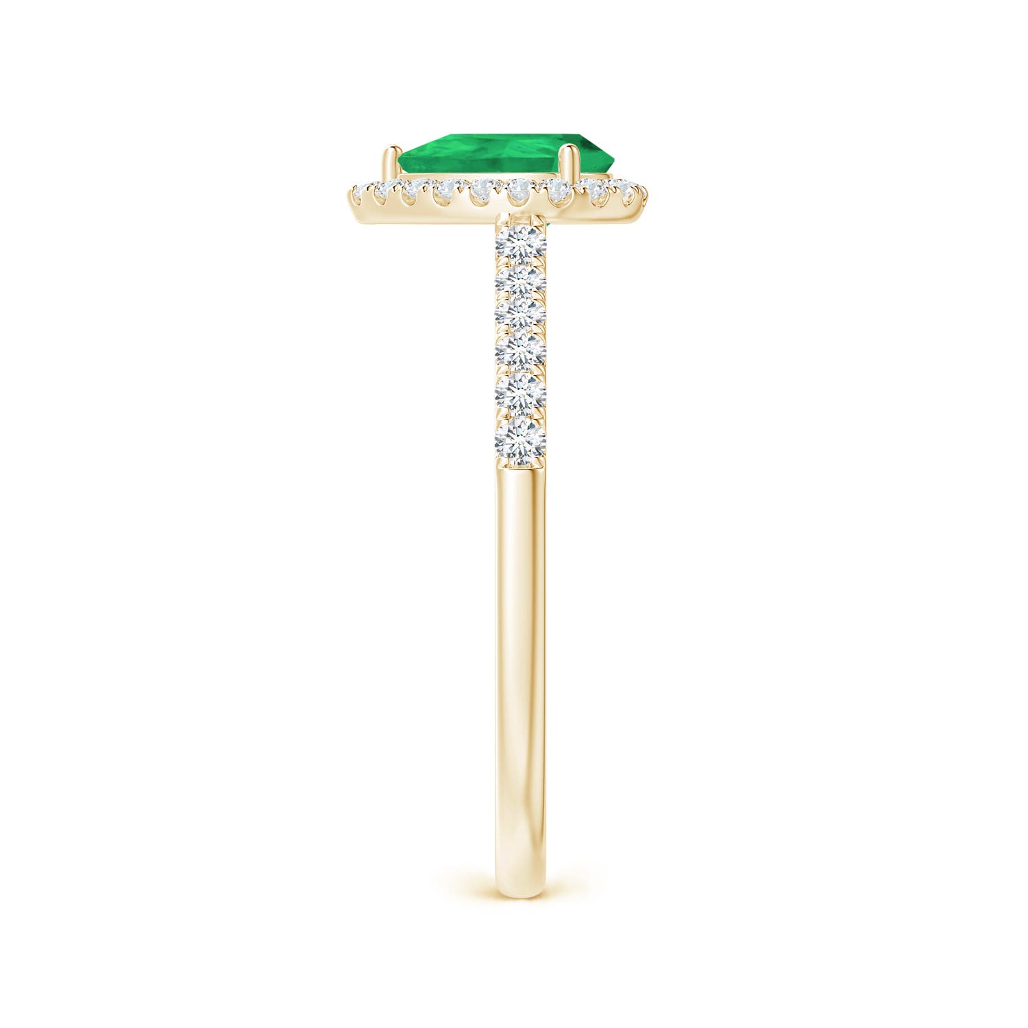 A - Emerald / 0.88 CT / 14 KT Yellow Gold