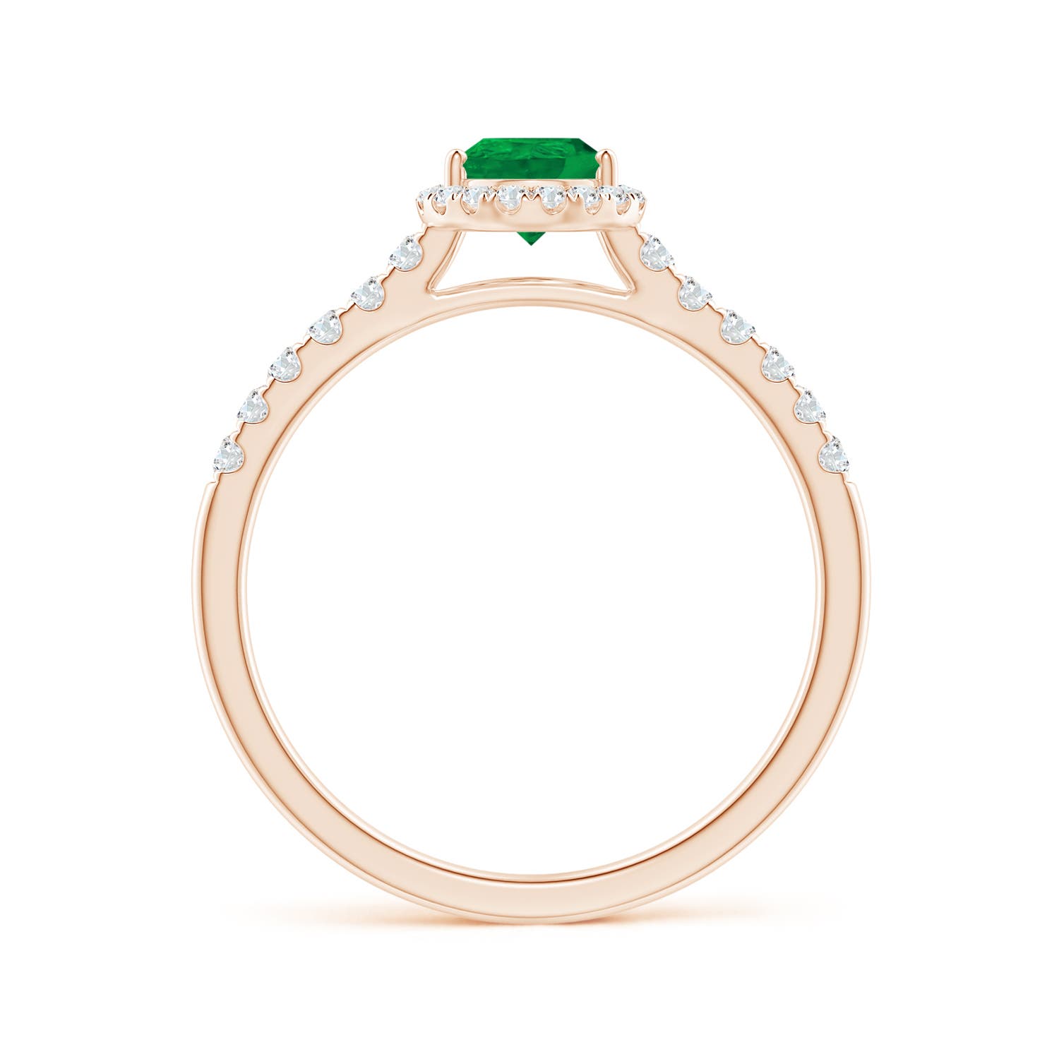 AA - Emerald / 0.88 CT / 14 KT Rose Gold
