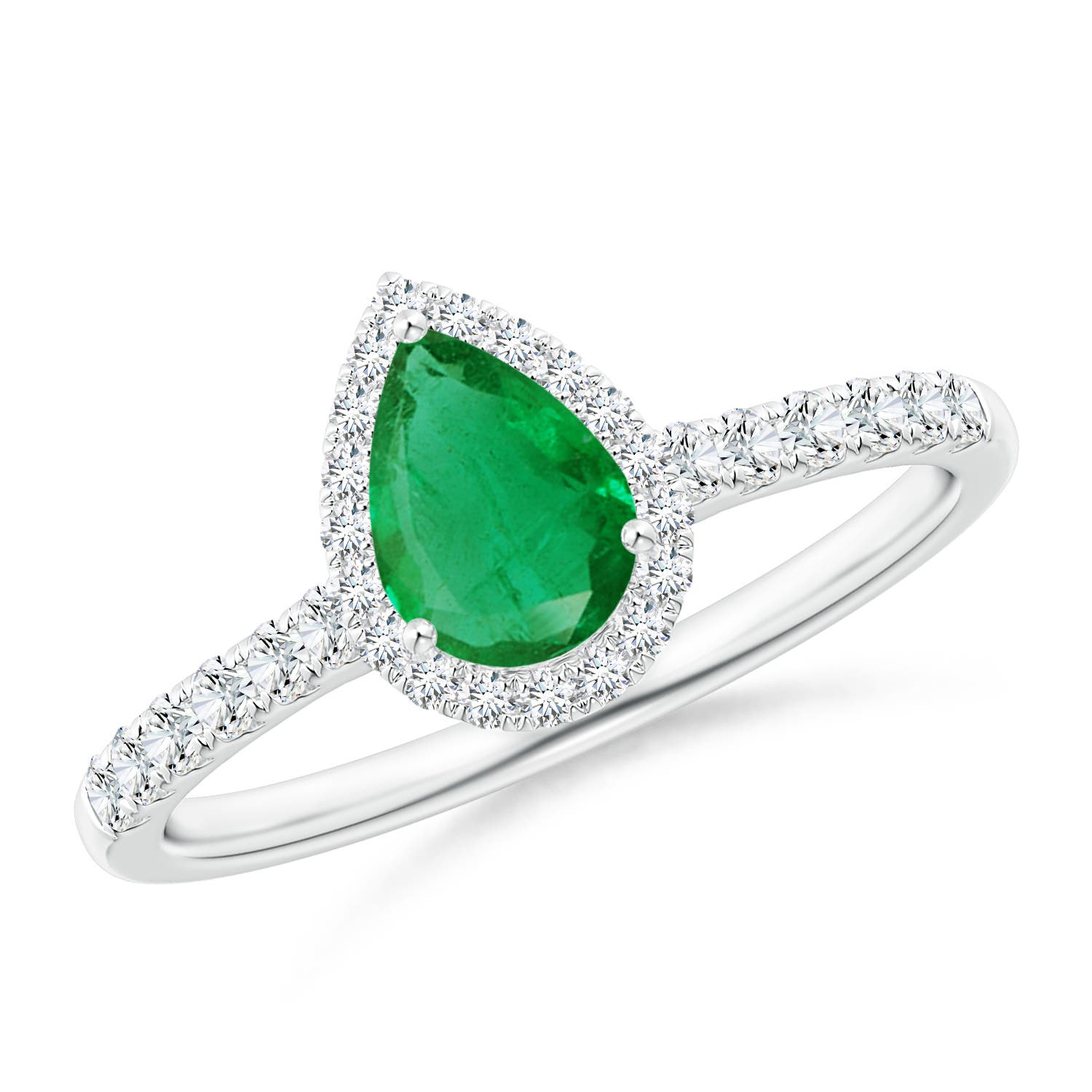AA - Emerald / 0.88 CT / 14 KT White Gold