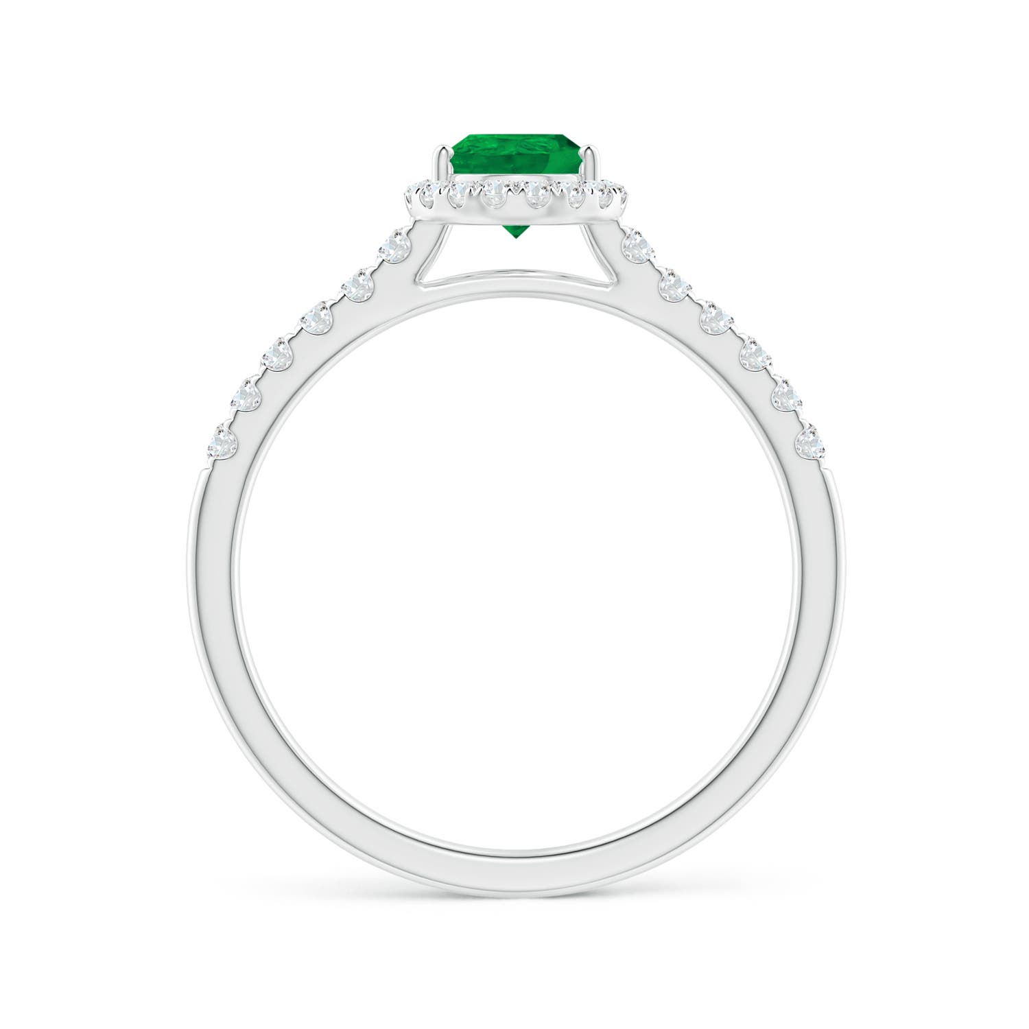 AA - Emerald / 0.88 CT / 14 KT White Gold