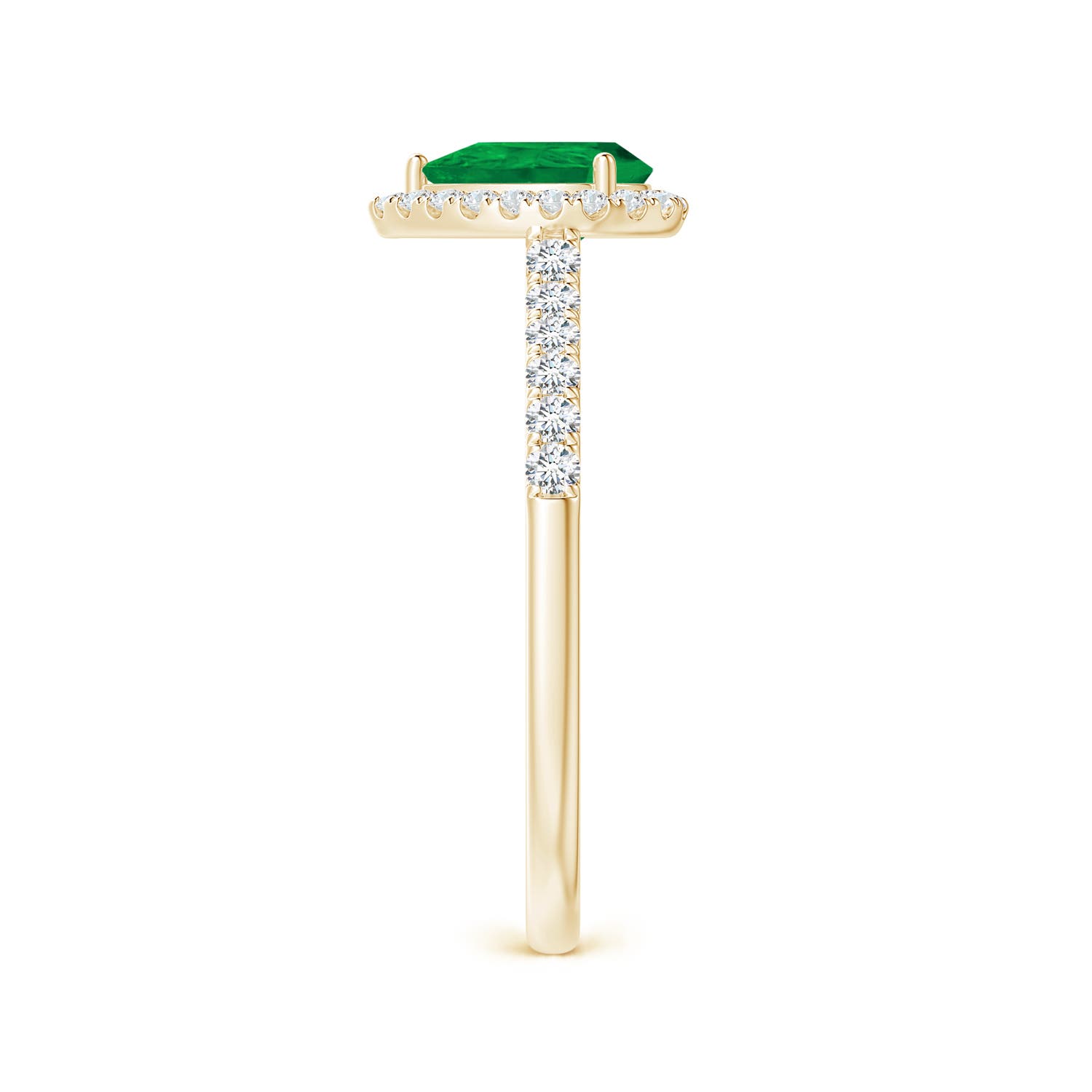 AA - Emerald / 0.88 CT / 14 KT Yellow Gold