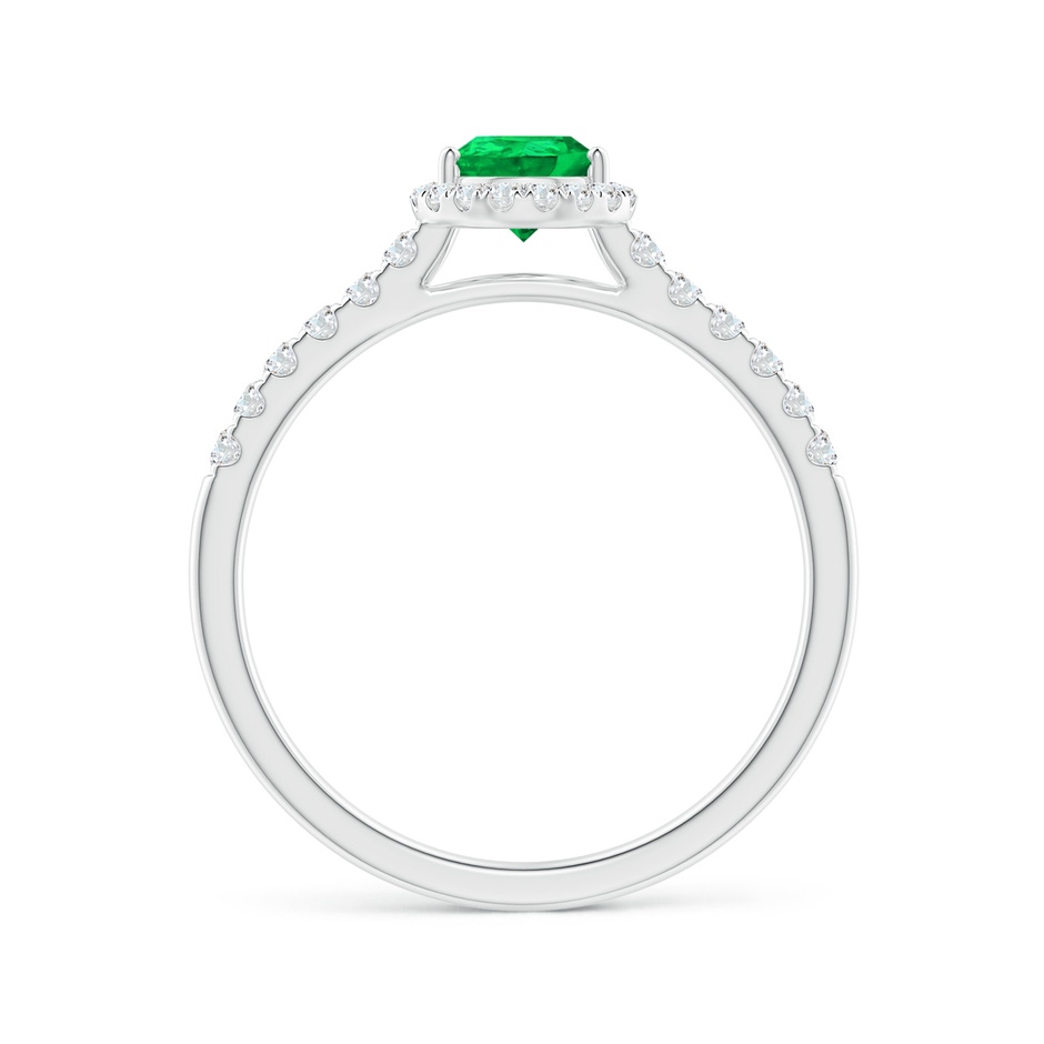7x5mm AAA Pear-Shaped Emerald Halo Engagement Ring in White Gold side 199