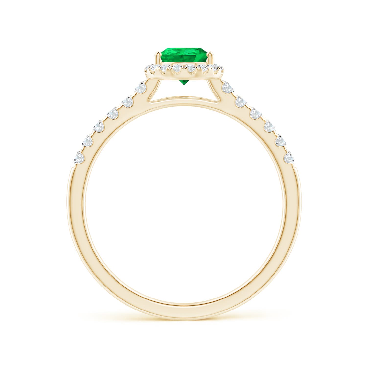AAA - Emerald / 0.88 CT / 14 KT Yellow Gold