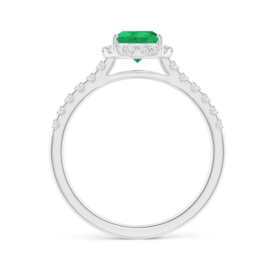 8x6mm A Pear-Shaped Emerald Halo Engagement Ring in White Gold side 199