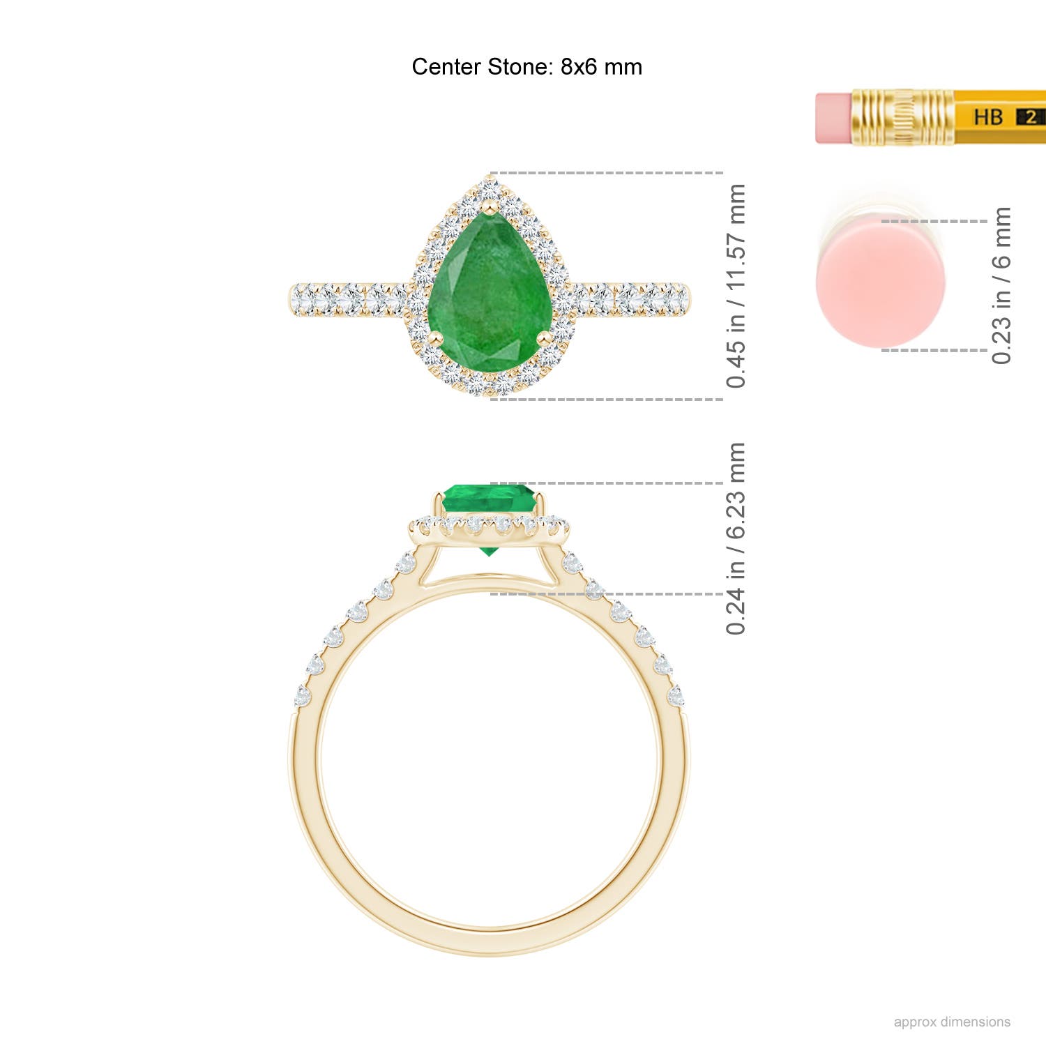 A - Emerald / 1.32 CT / 14 KT Yellow Gold