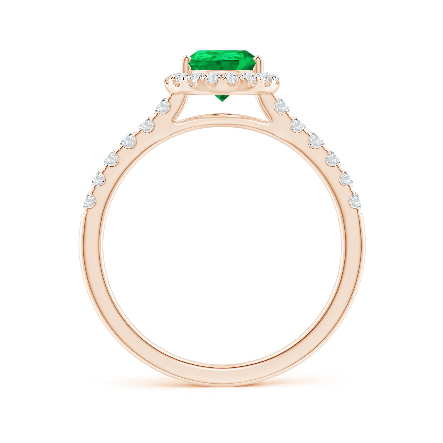 AAA - Emerald / 1.32 CT / 14 KT Rose Gold