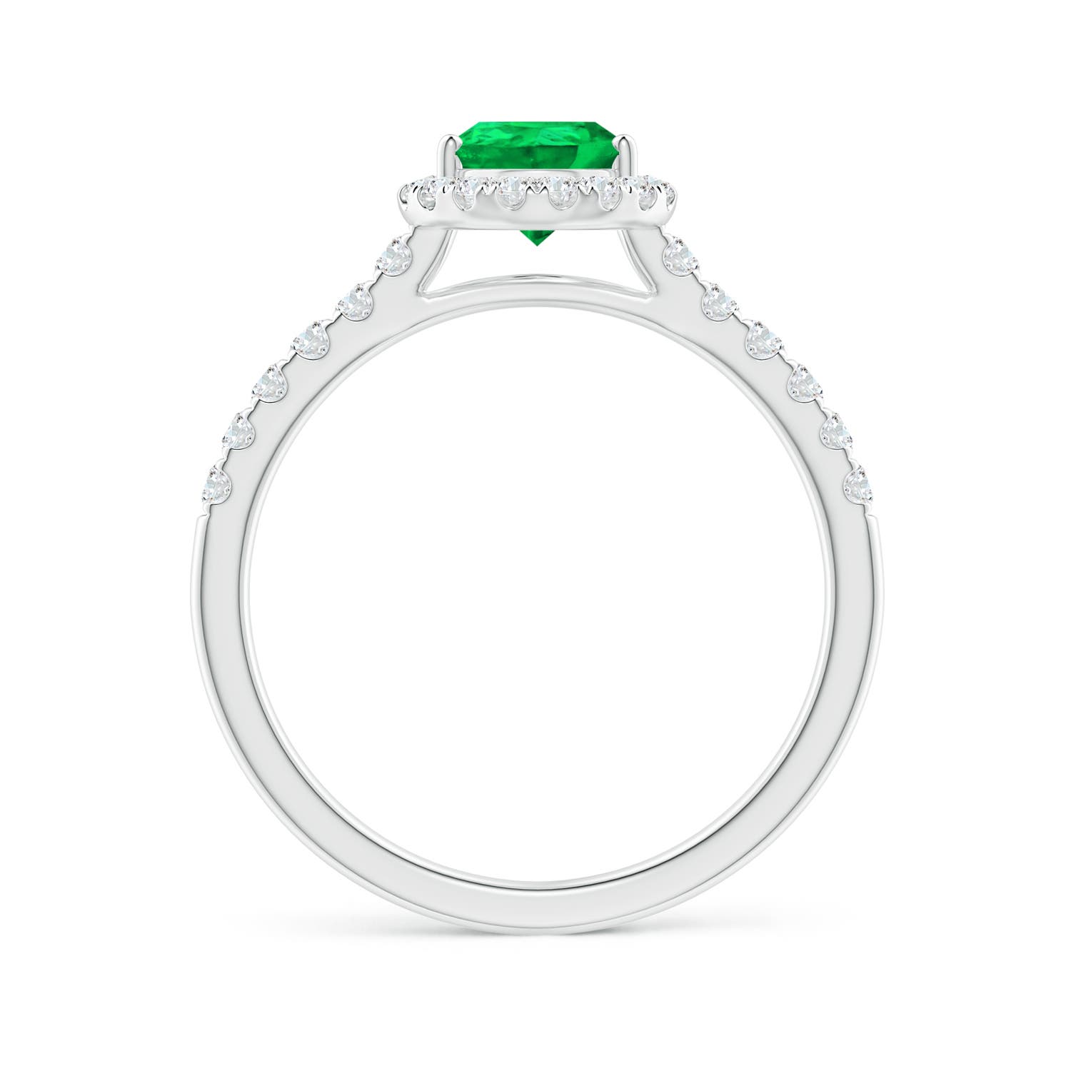 AAA - Emerald / 1.32 CT / 14 KT White Gold