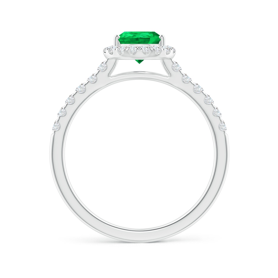 8x6mm AAA Pear-Shaped Emerald Halo Engagement Ring in White Gold side 199