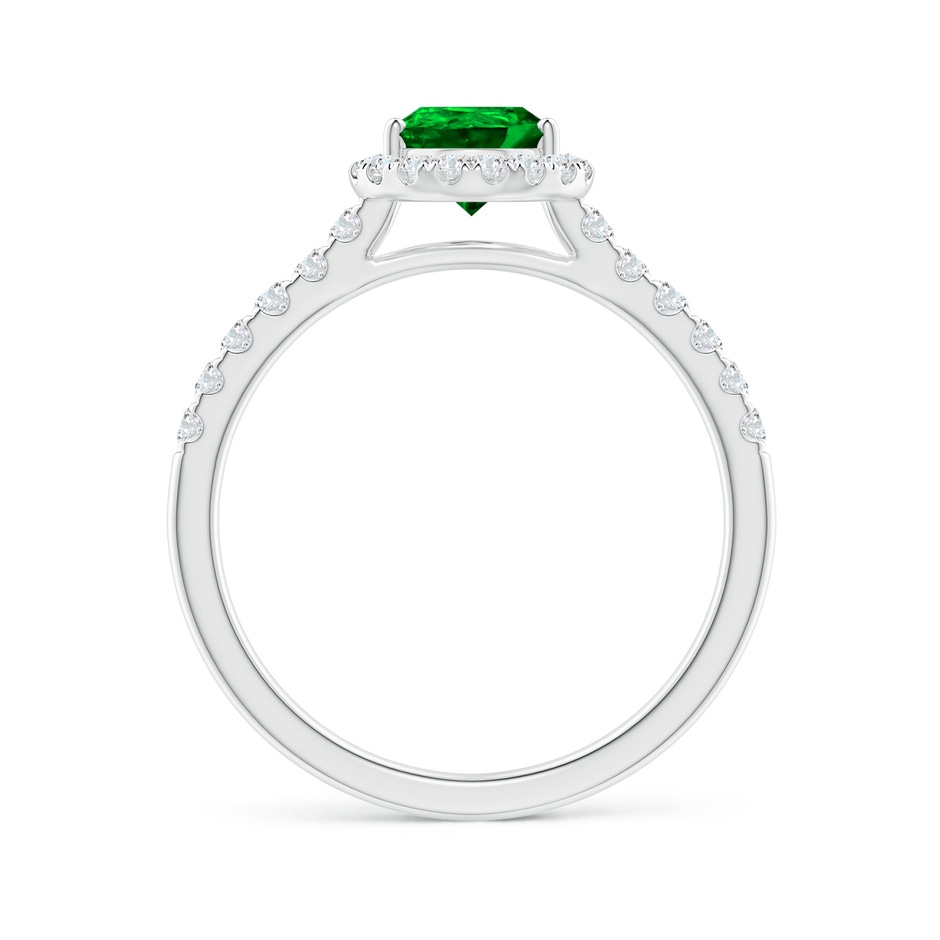8x6mm AAAA Pear-Shaped Emerald Halo Engagement Ring in White Gold side 199