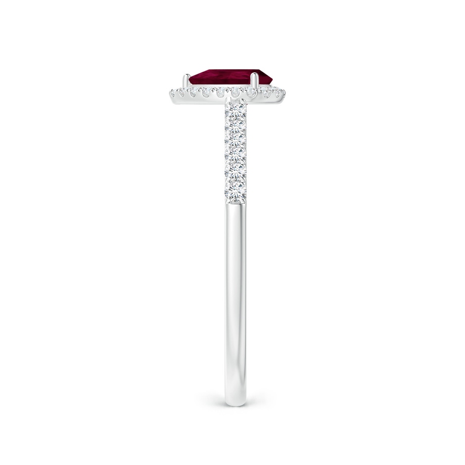 6x4mm A Pear-Shaped Ruby Halo Engagement Ring in P950 Platinum side 2