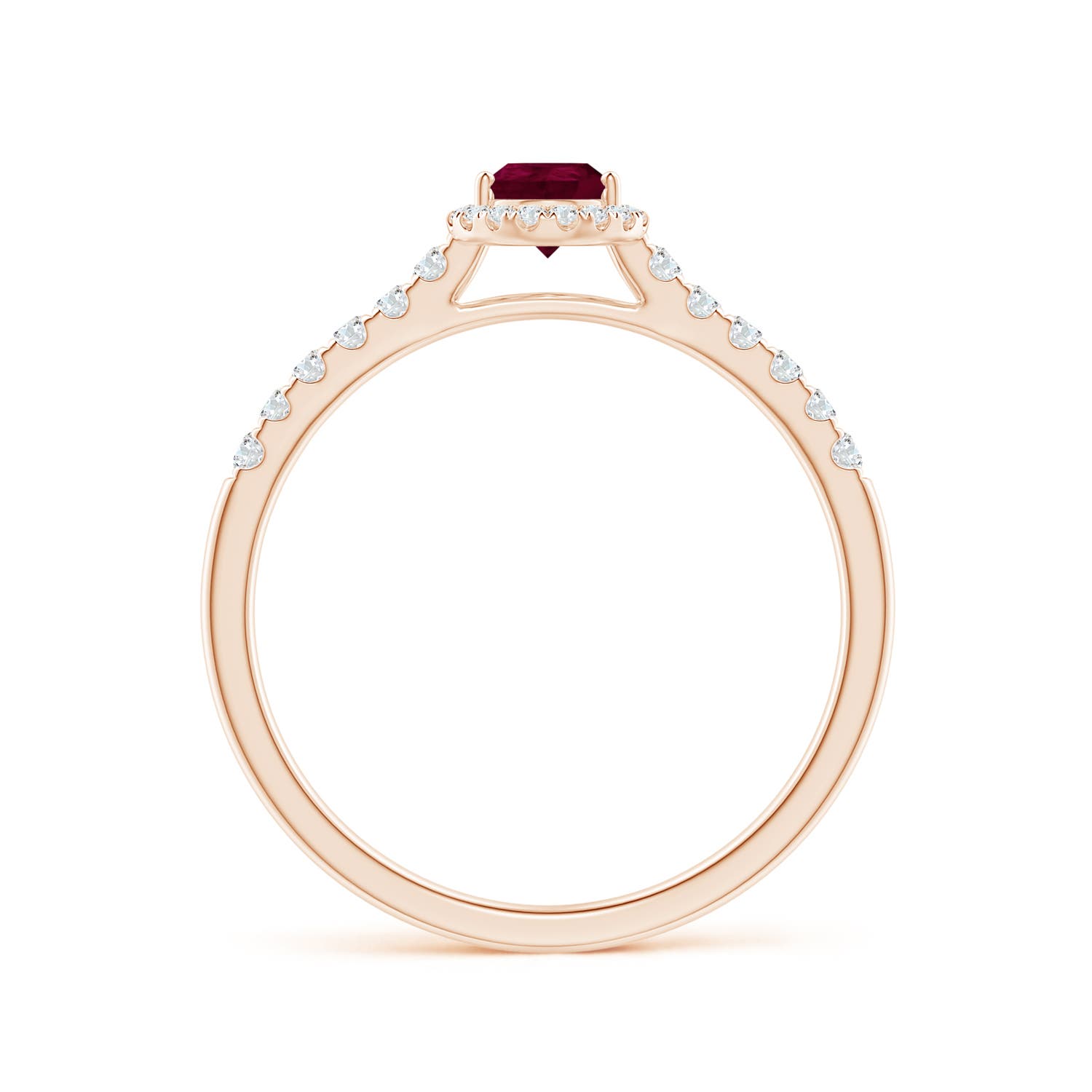 A - Ruby / 0.6 CT / 14 KT Rose Gold