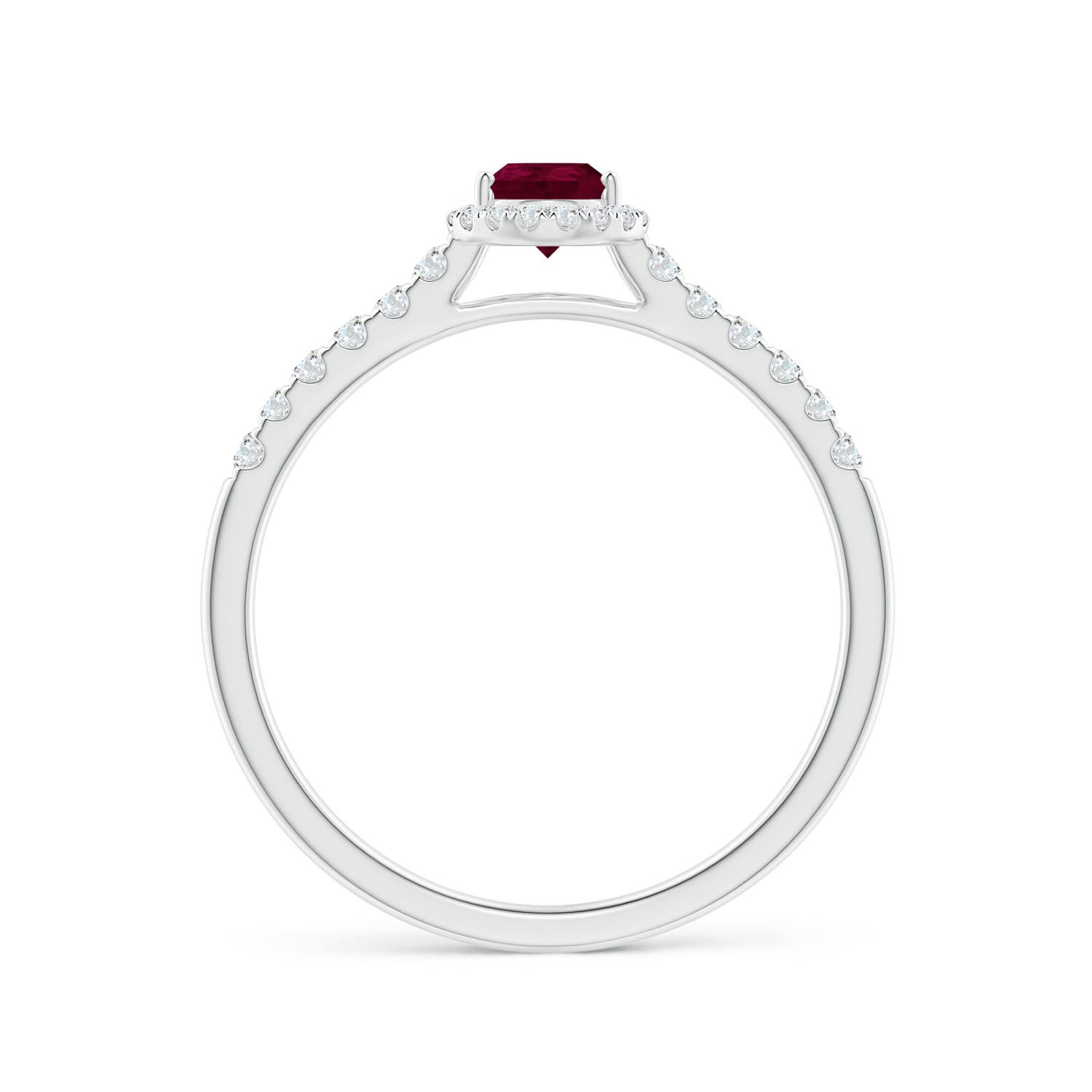 A - Ruby / 0.6 CT / 14 KT White Gold