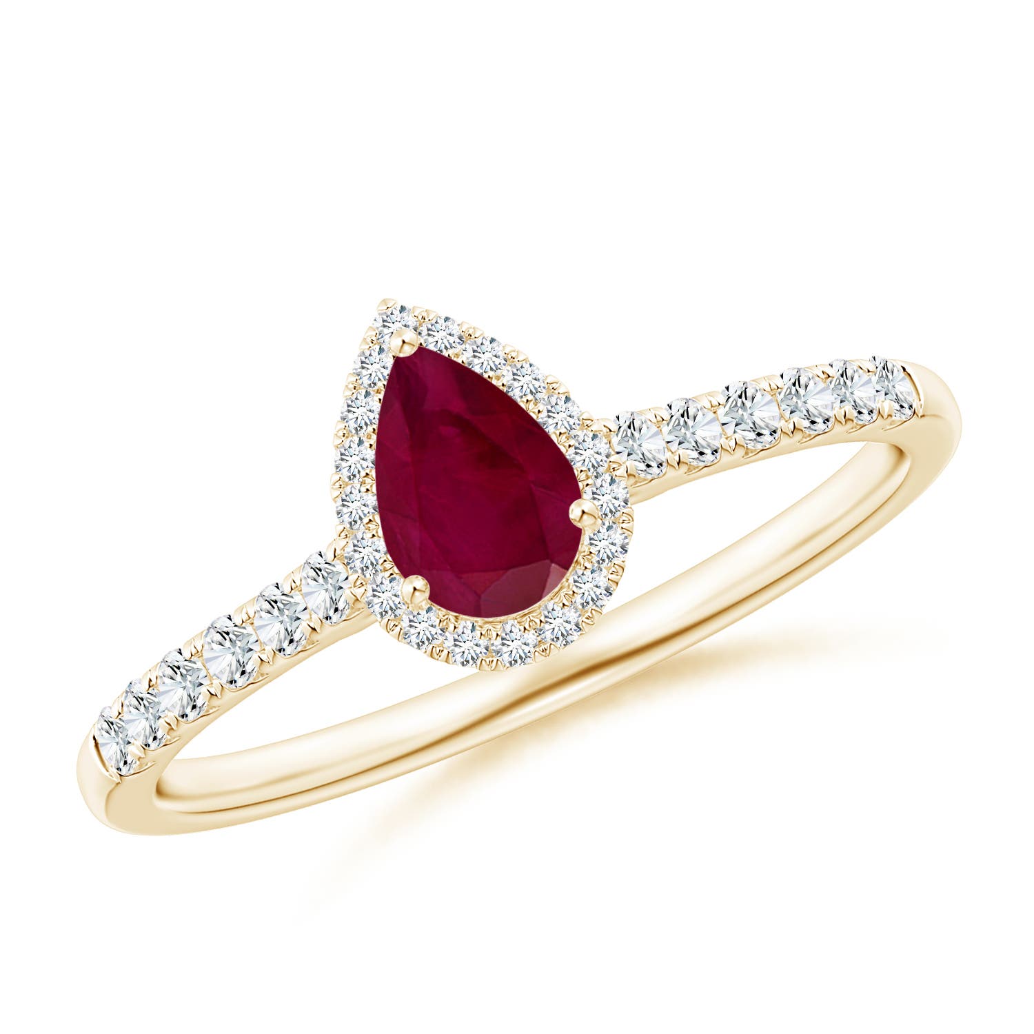 A - Ruby / 0.6 CT / 14 KT Yellow Gold