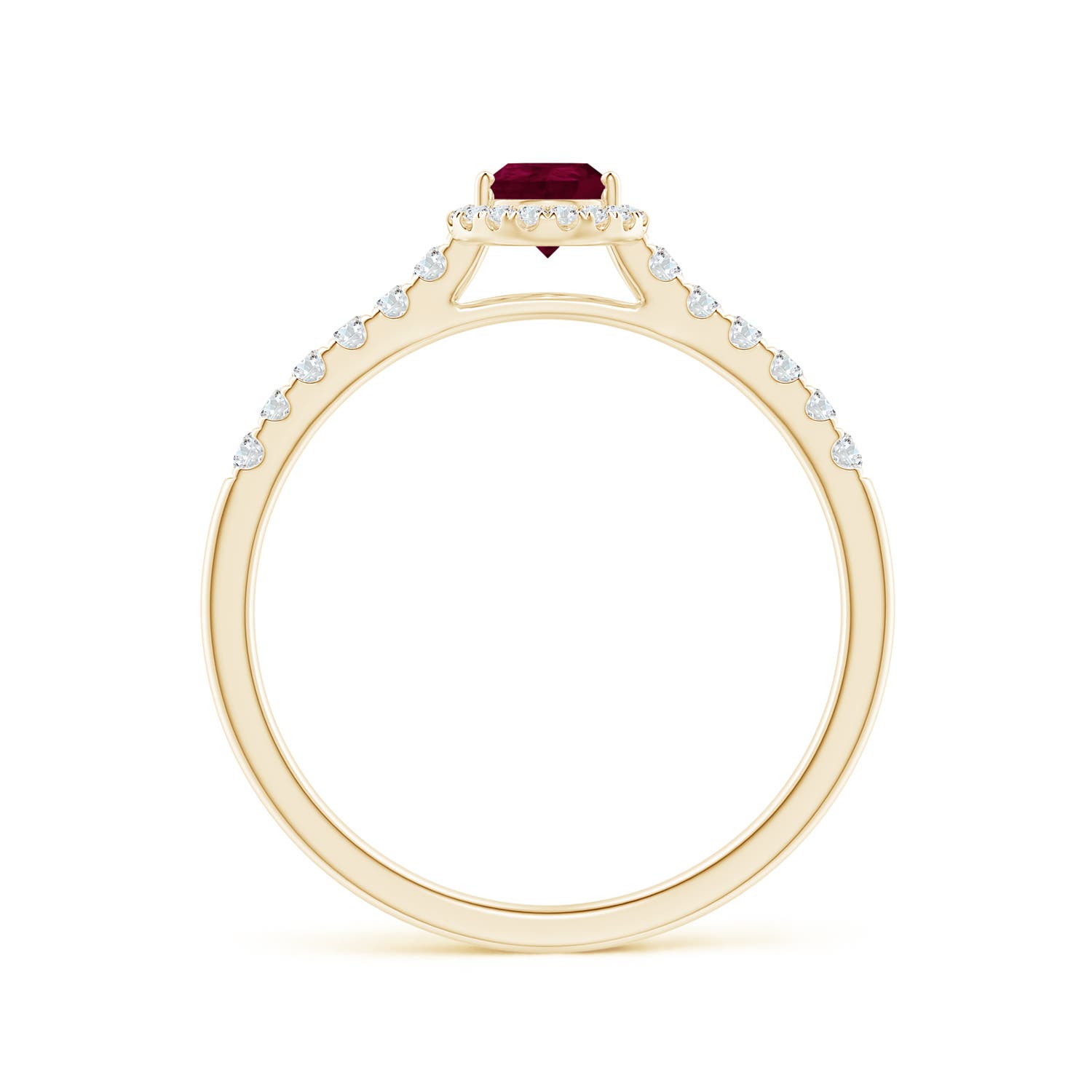 A - Ruby / 0.6 CT / 14 KT Yellow Gold