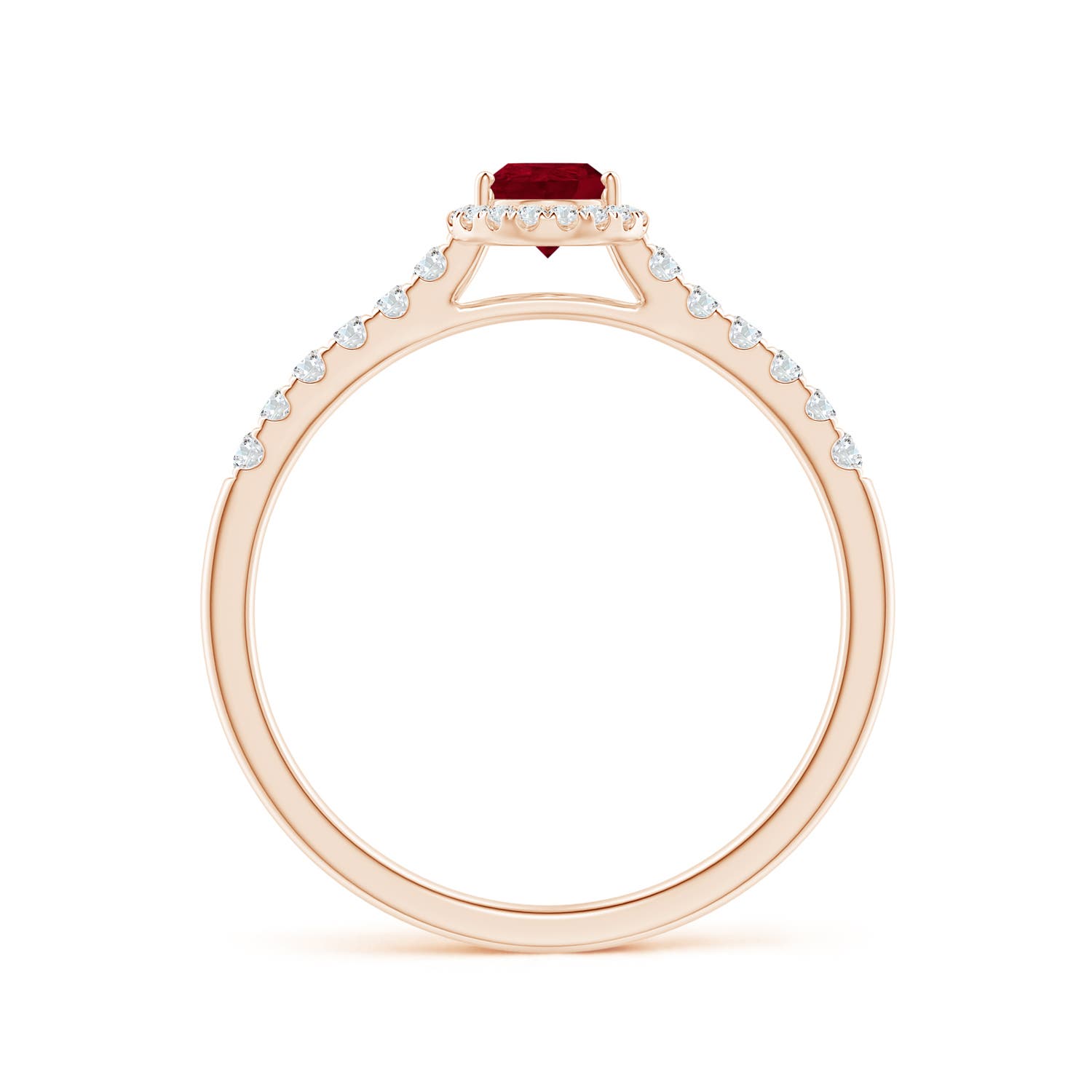 AA - Ruby / 0.6 CT / 14 KT Rose Gold