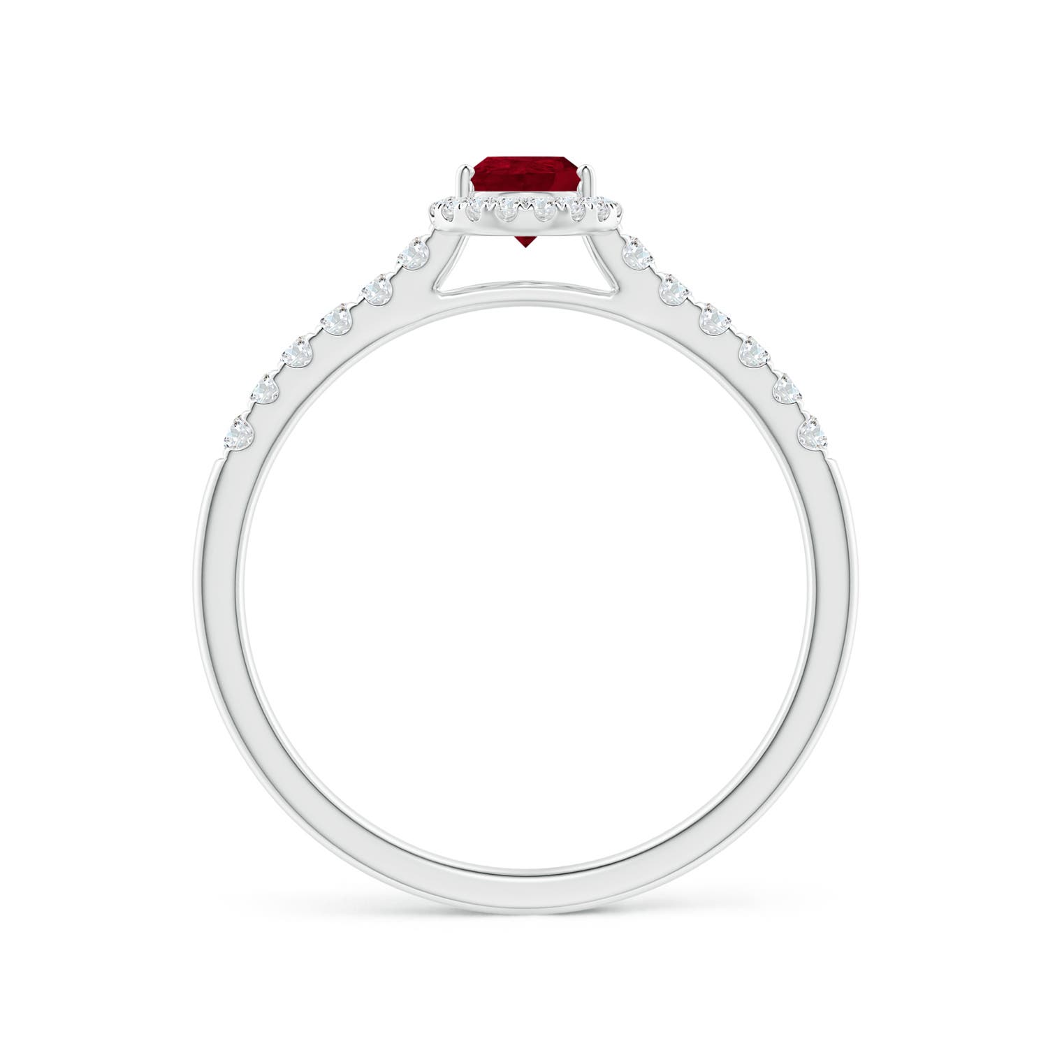 AA - Ruby / 0.6 CT / 14 KT White Gold