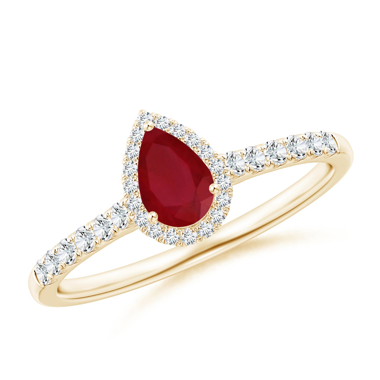 AA - Ruby / 0.6 CT / 14 KT Yellow Gold