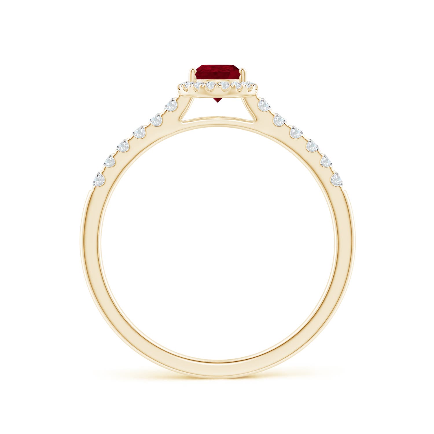 AA - Ruby / 0.6 CT / 14 KT Yellow Gold