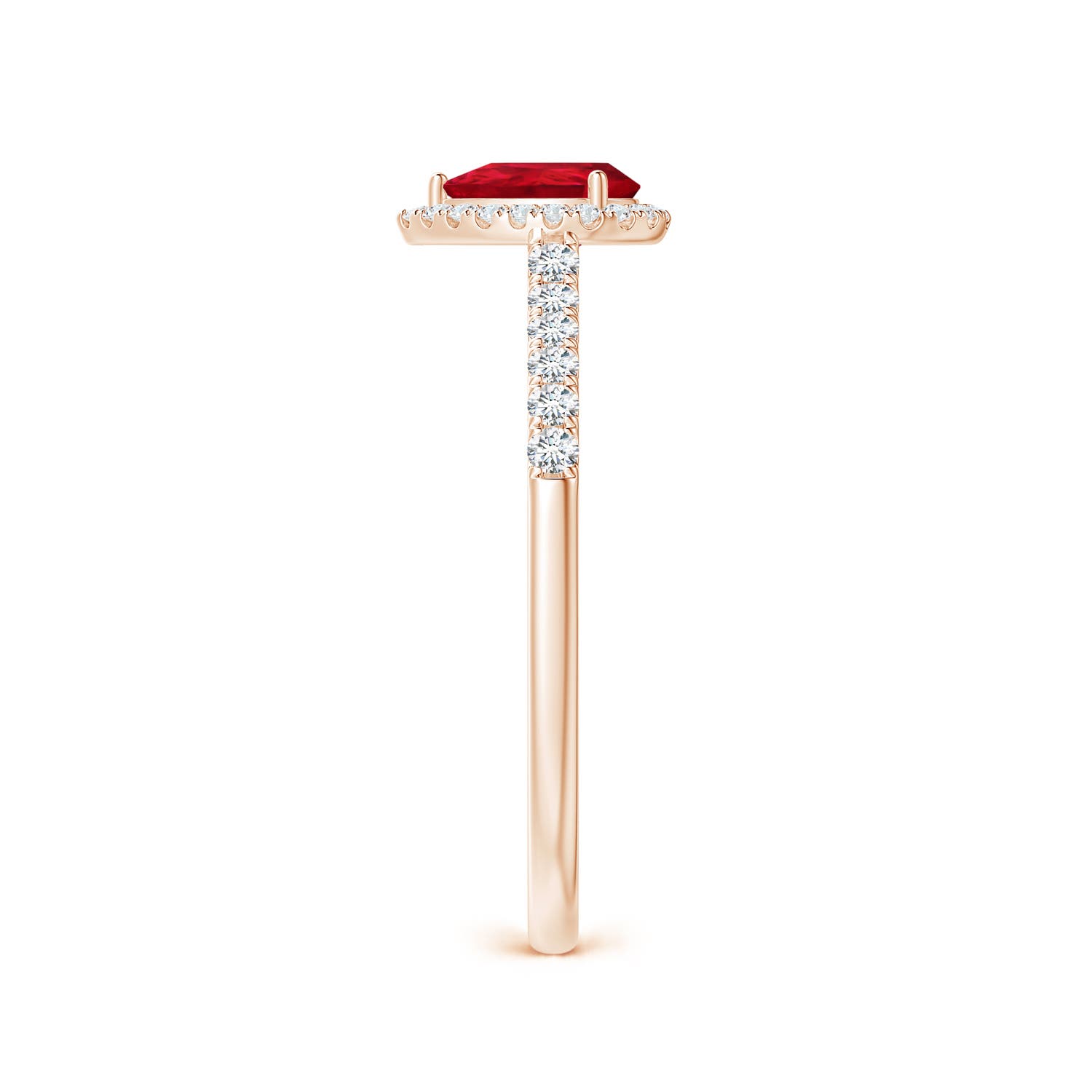 AAA - Ruby / 0.6 CT / 14 KT Rose Gold