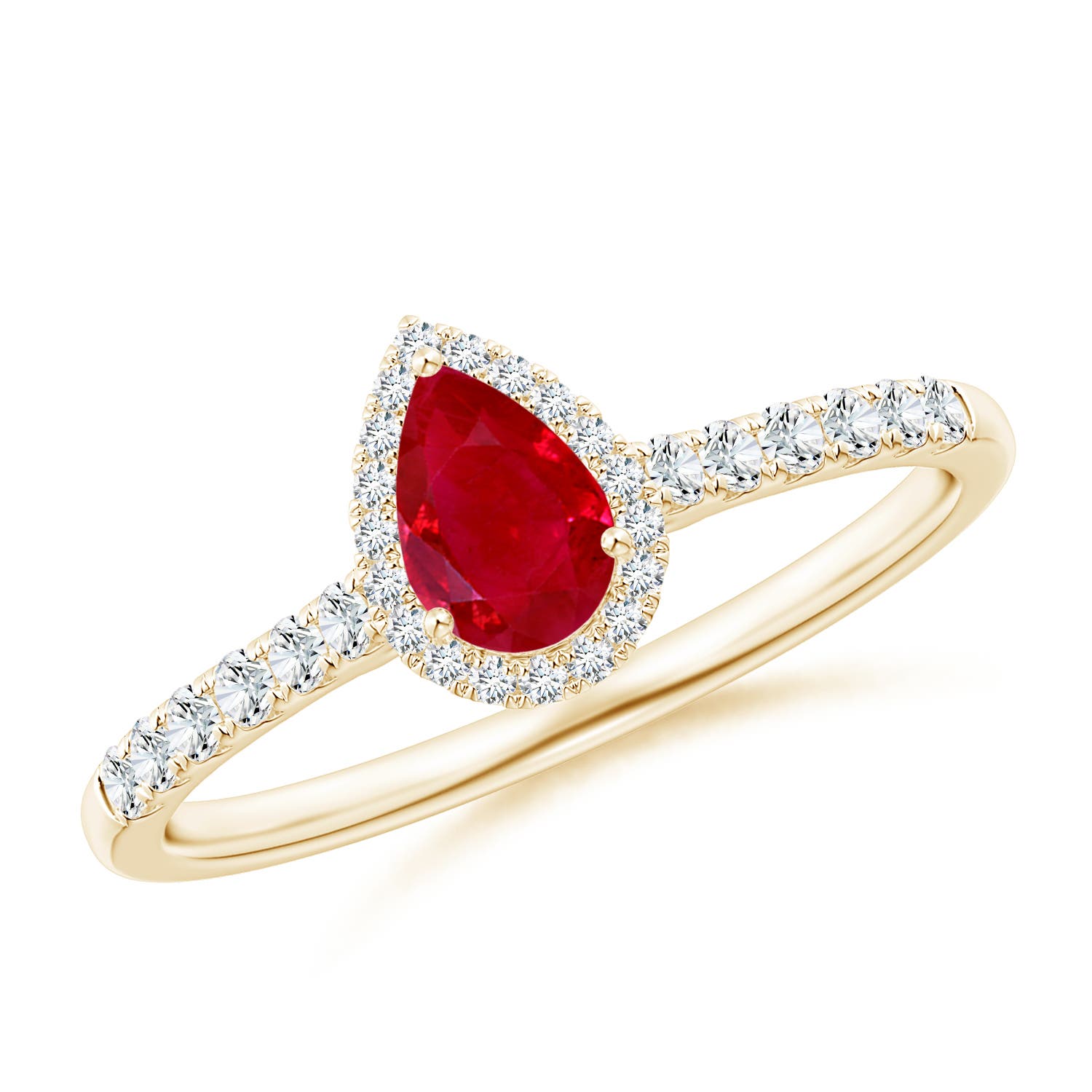 AAA - Ruby / 0.6 CT / 14 KT Yellow Gold