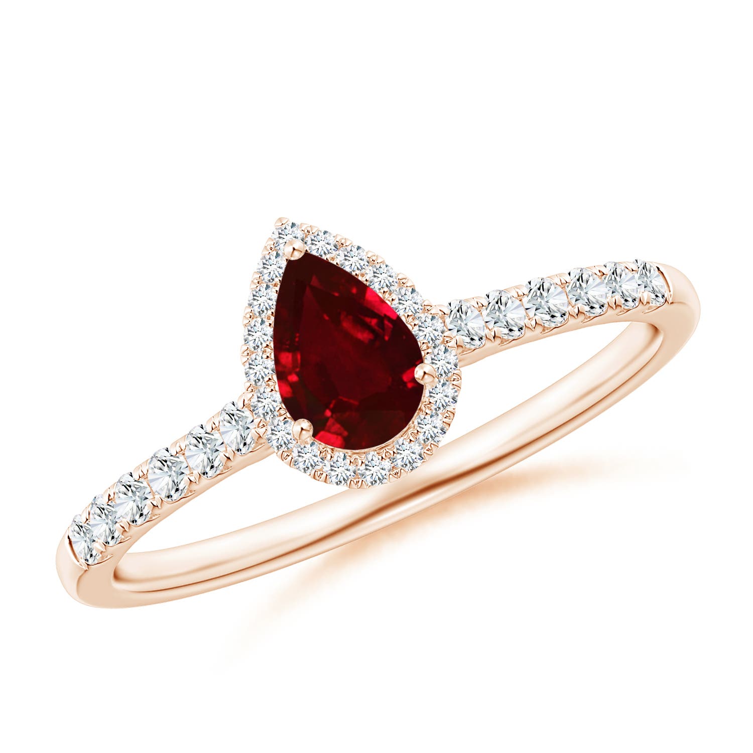 AAAA - Ruby / 0.6 CT / 14 KT Rose Gold