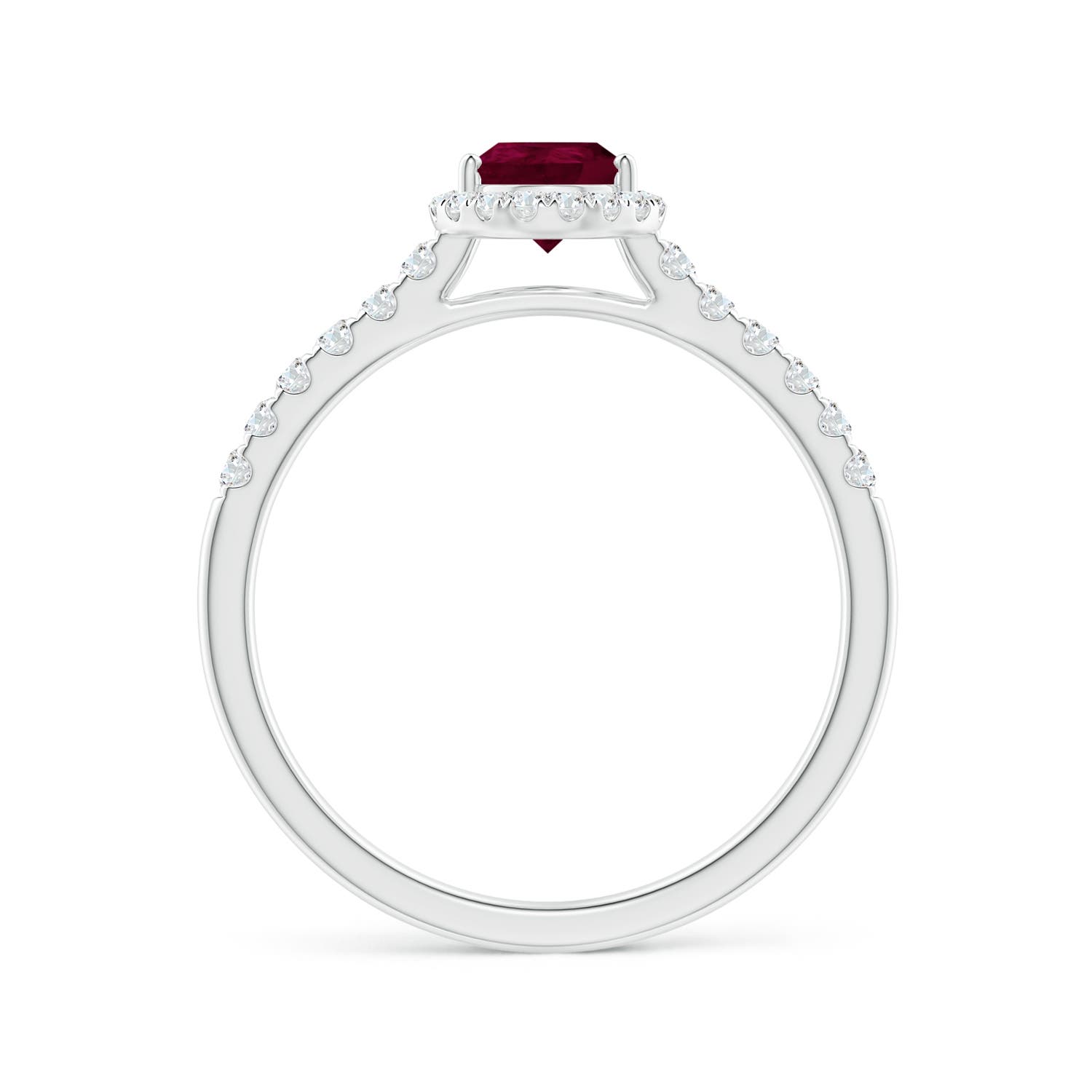 A - Ruby / 1.08 CT / 14 KT White Gold