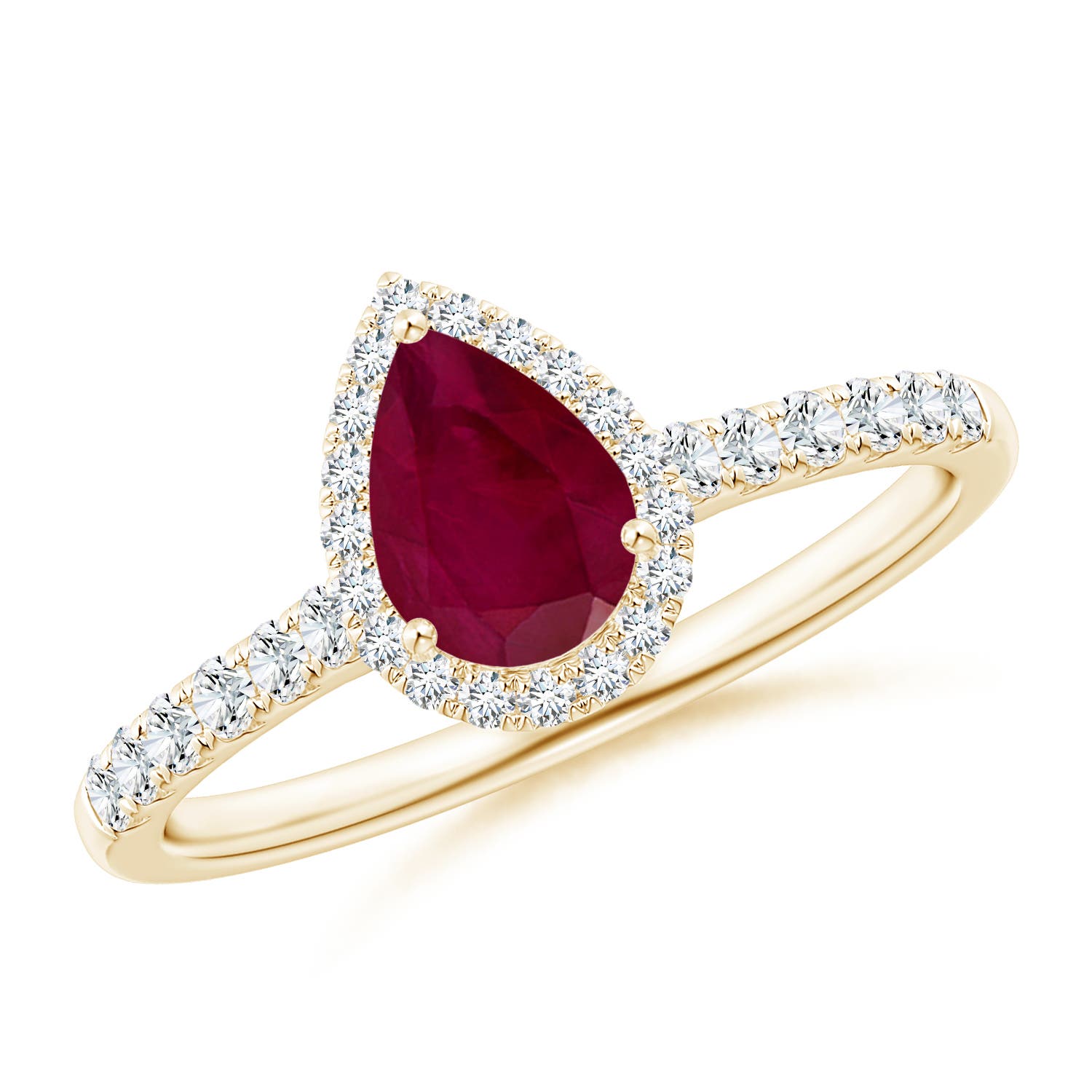 A - Ruby / 1.08 CT / 14 KT Yellow Gold