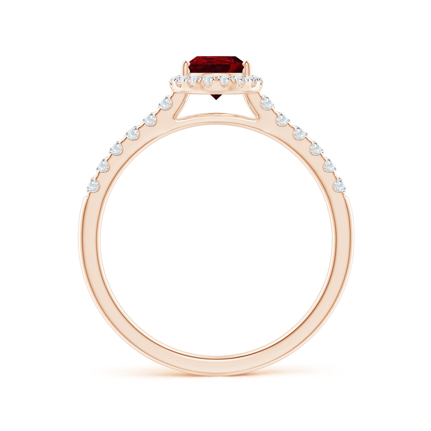 AAAA - Ruby / 1.08 CT / 14 KT Rose Gold